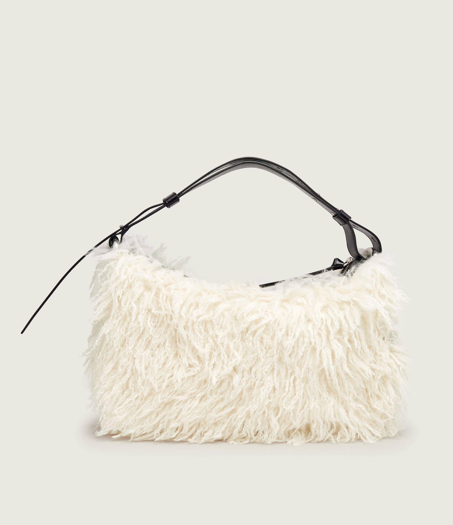 MARC JACOBS Geantă pe umăr Scene Large Shoulder Bag In Grunge Fur | shearling cu adaos de piele