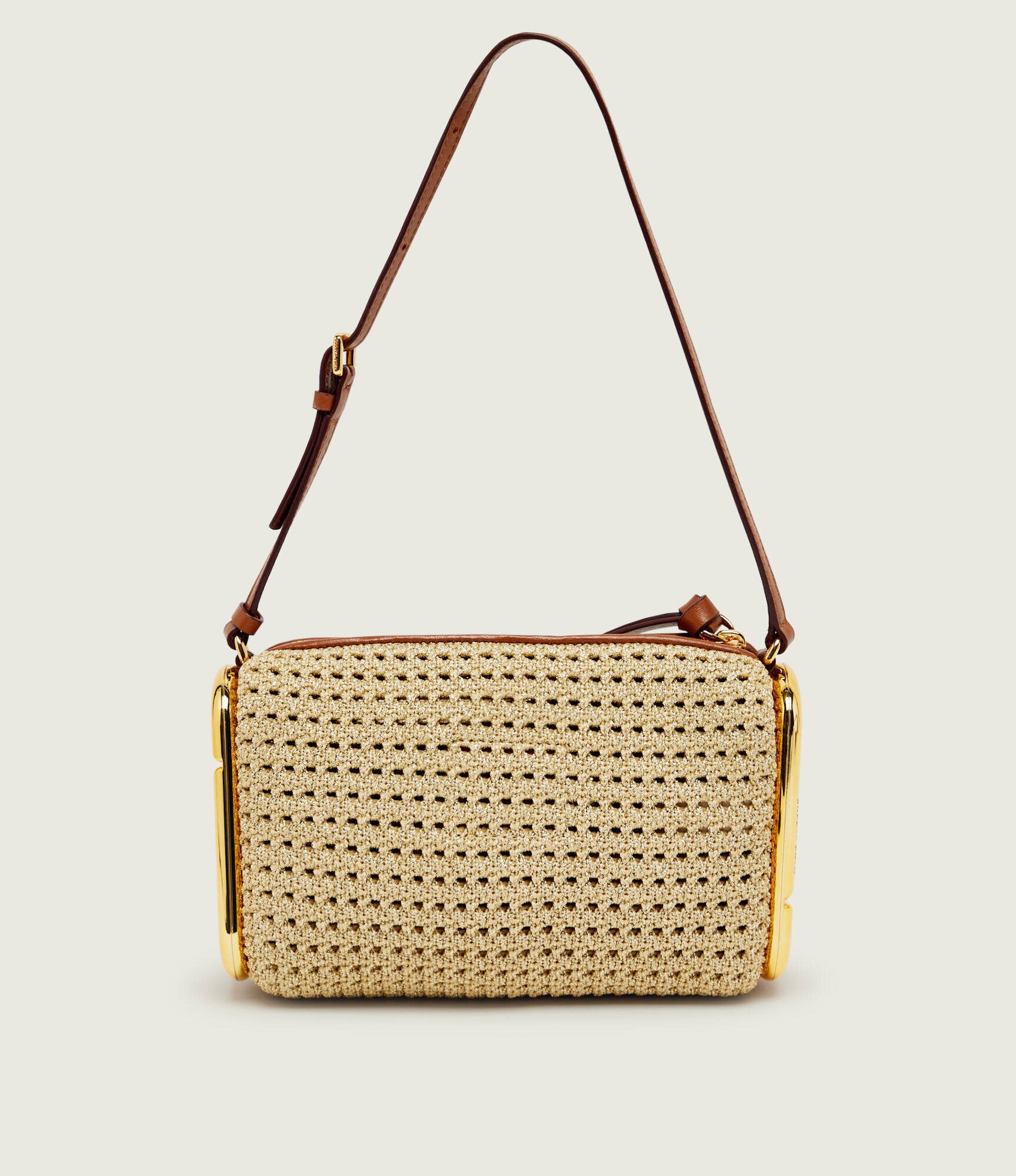 MARC JACOBS Geantă pe umăr Scene Small Shoulder Bag In Crochet cu adaos de piele