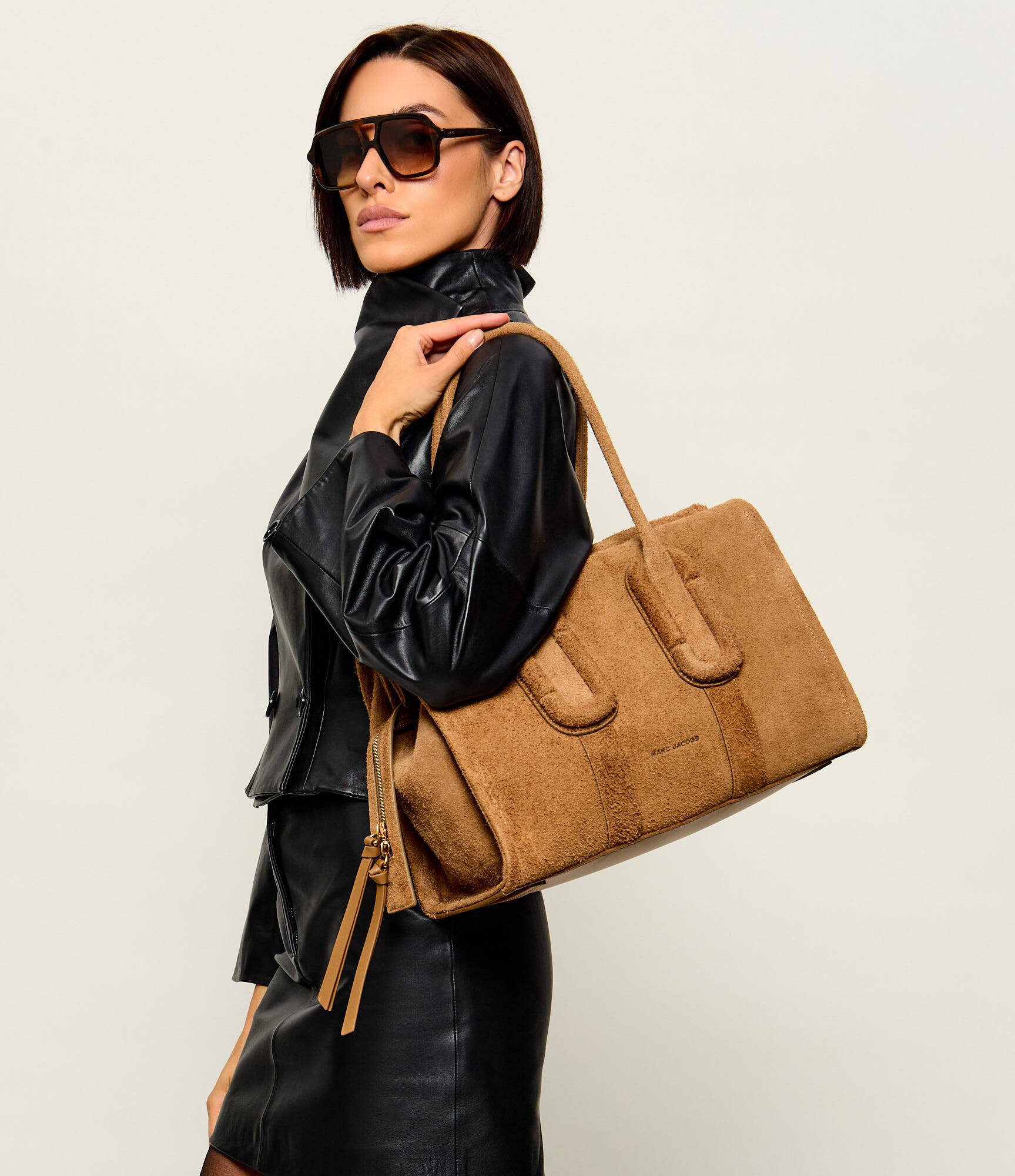 MARC JACOBS Geantă shopper Babe City Tote | piele întoarsă