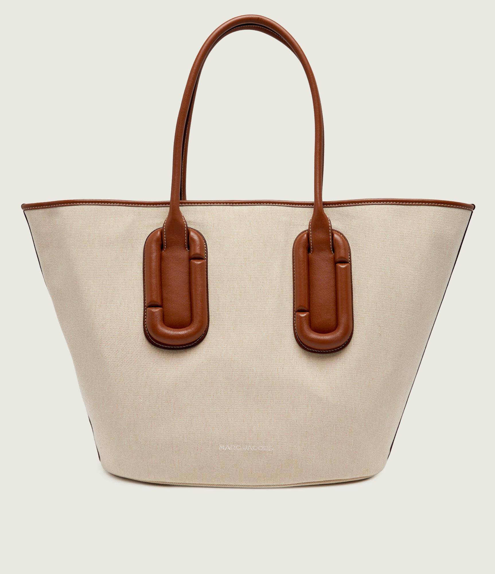 MARC JACOBS Geantă shopper Babe Tote In Canvas cu adaos de piele
