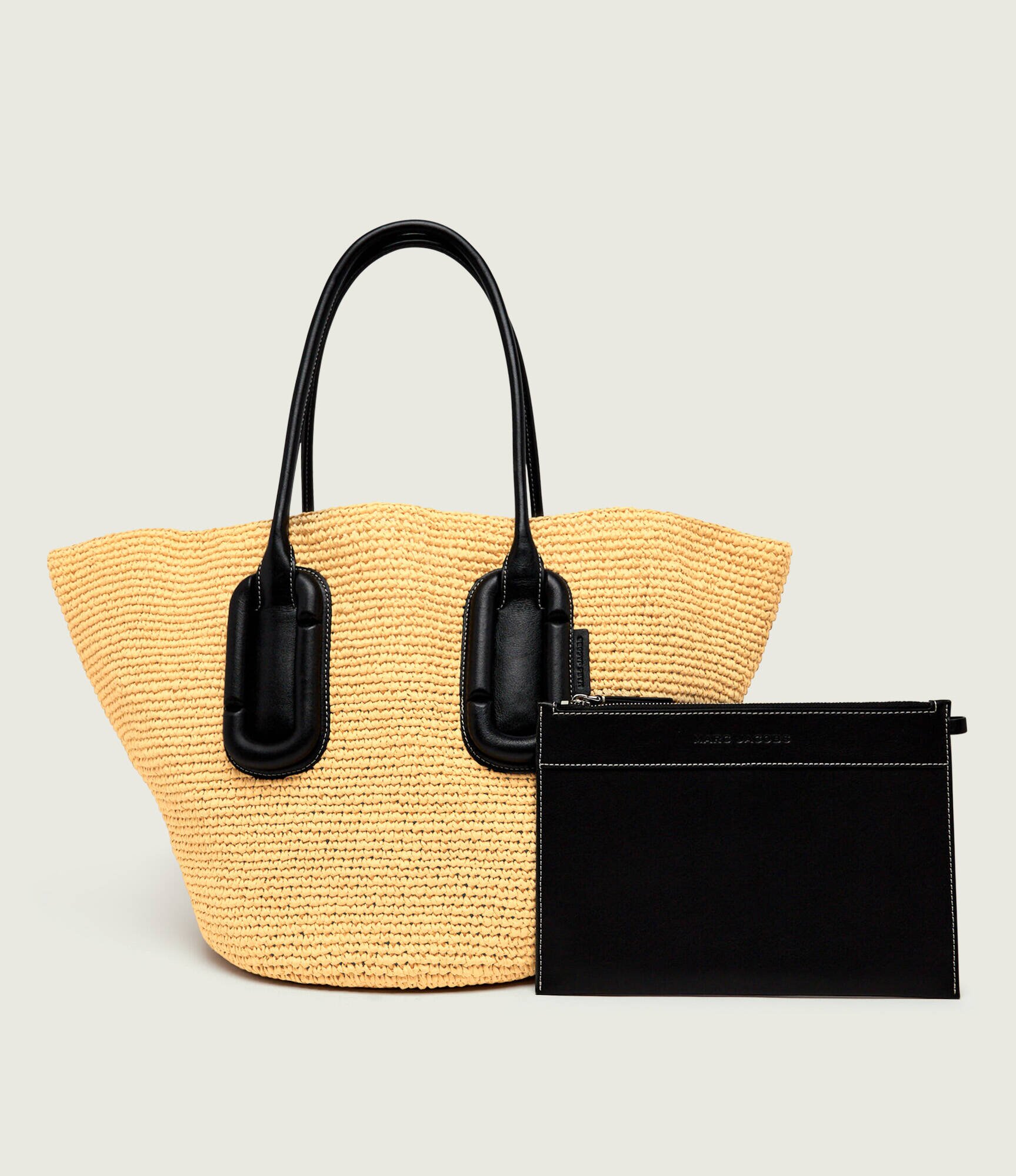MARC JACOBS Geantă shopper + borsetă Babe Ttote In Wowen cu adaos de piele