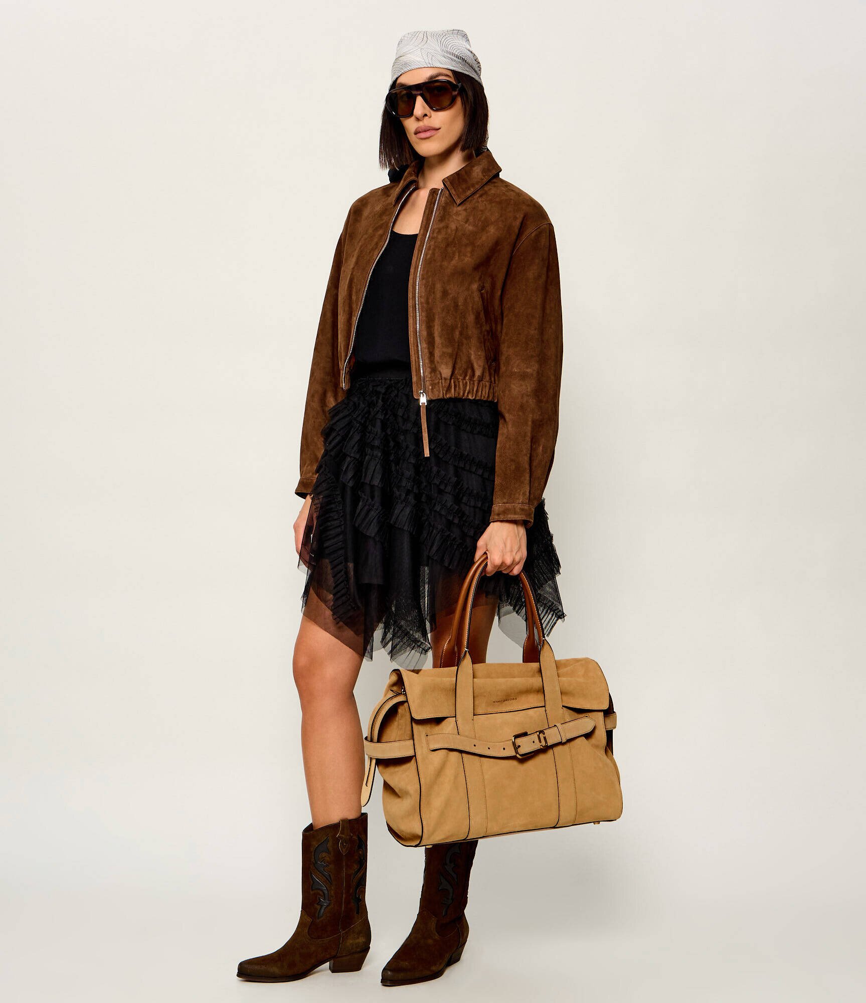 MARC JACOBS Geantă shopper Dakota | zamsz cu adaos de piele