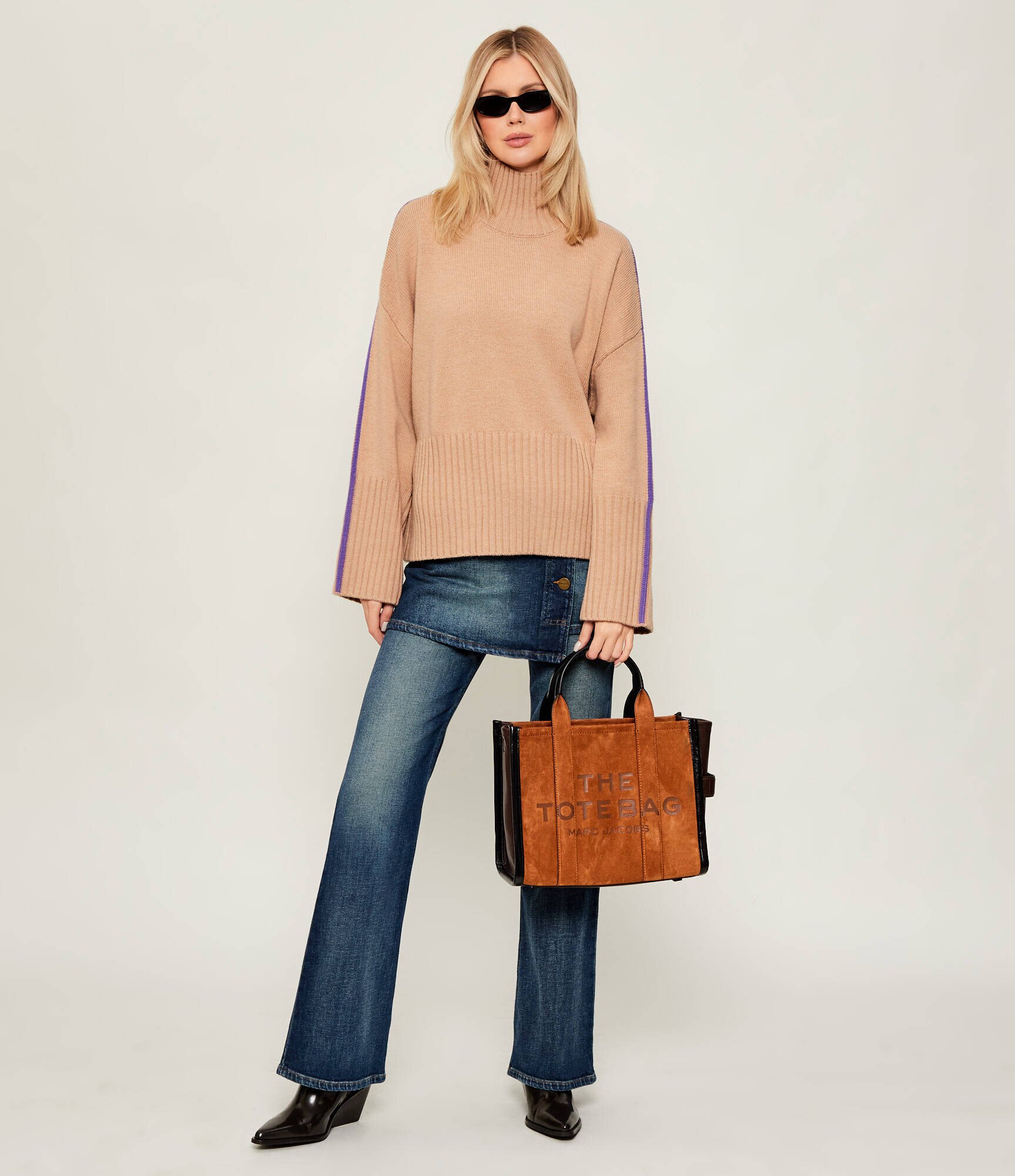 MARC JACOBS Geantă shopper The Suede Medium Tote Bag | piele întoarsă