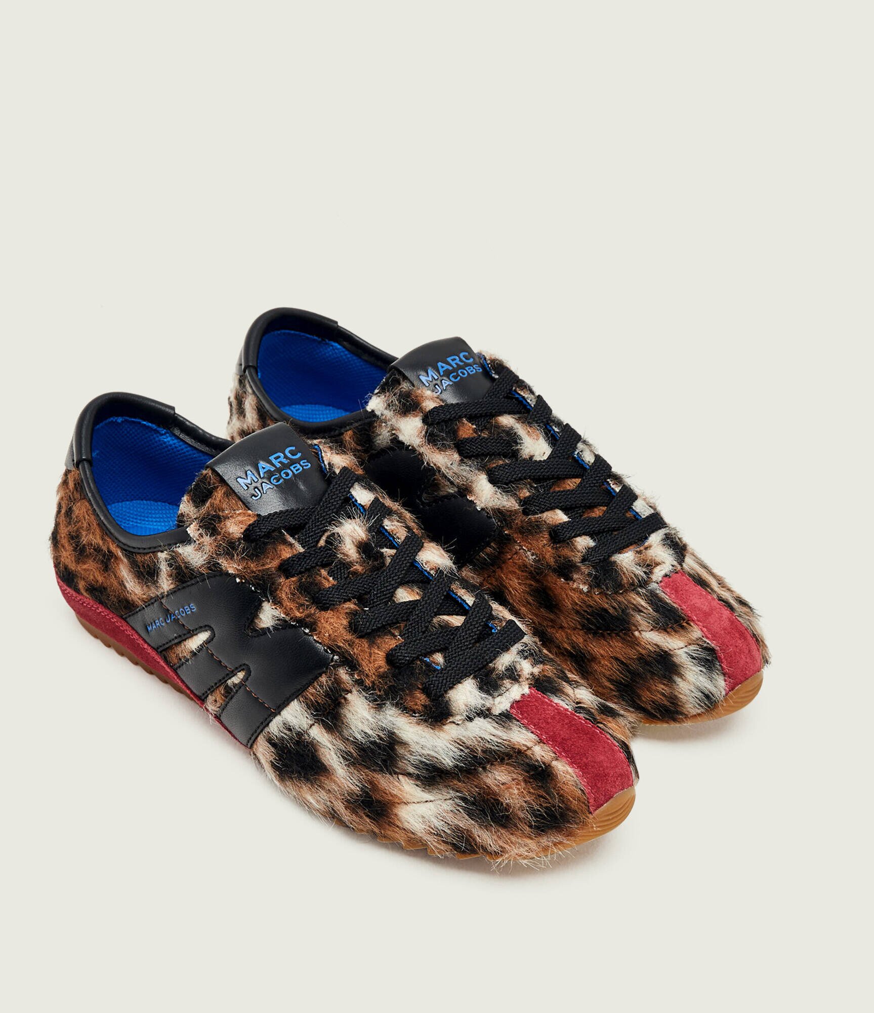 MARC JACOBS Sneakers The 400 Bleecker| shearling | piele întoarsă cu adaos de piele
