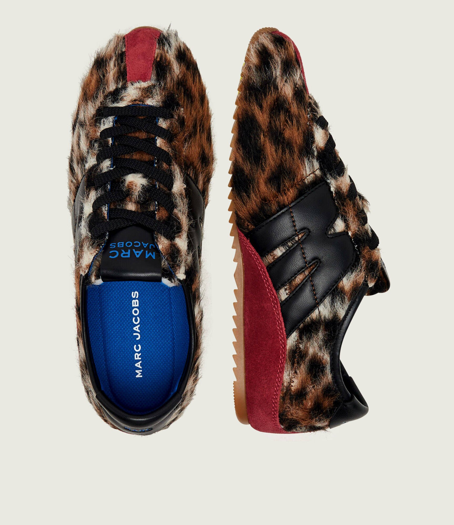 MARC JACOBS Sneakers The 400 Bleecker| shearling | piele întoarsă cu adaos de piele