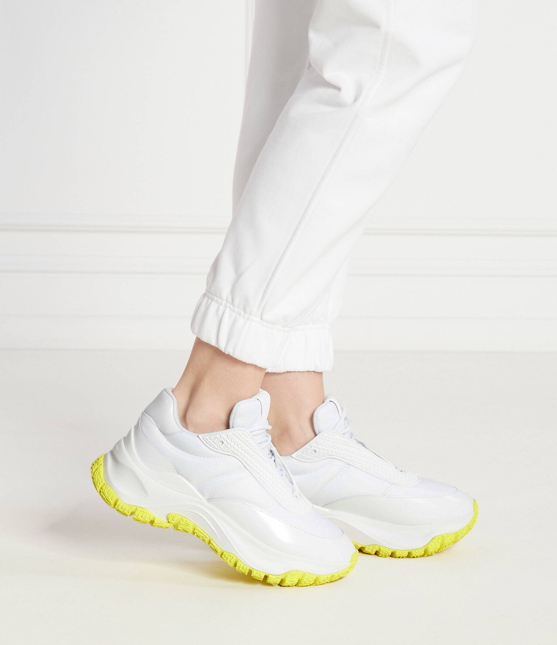 MARC JACOBS Sneakers The Lazy Runner cu adaos de piele