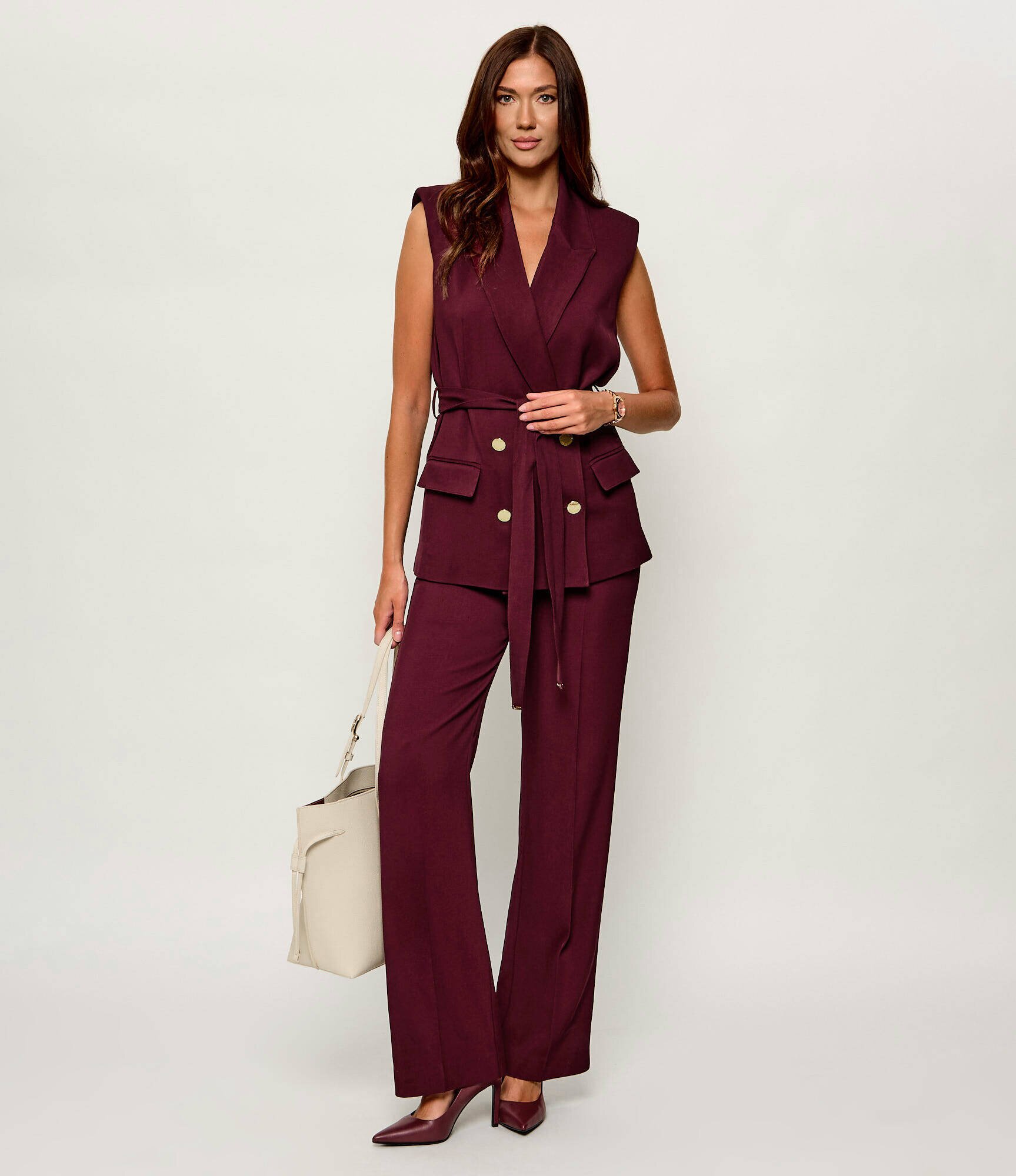 Marciano Guess Pantaloni ABBY | Straight fit cu adaos de lână