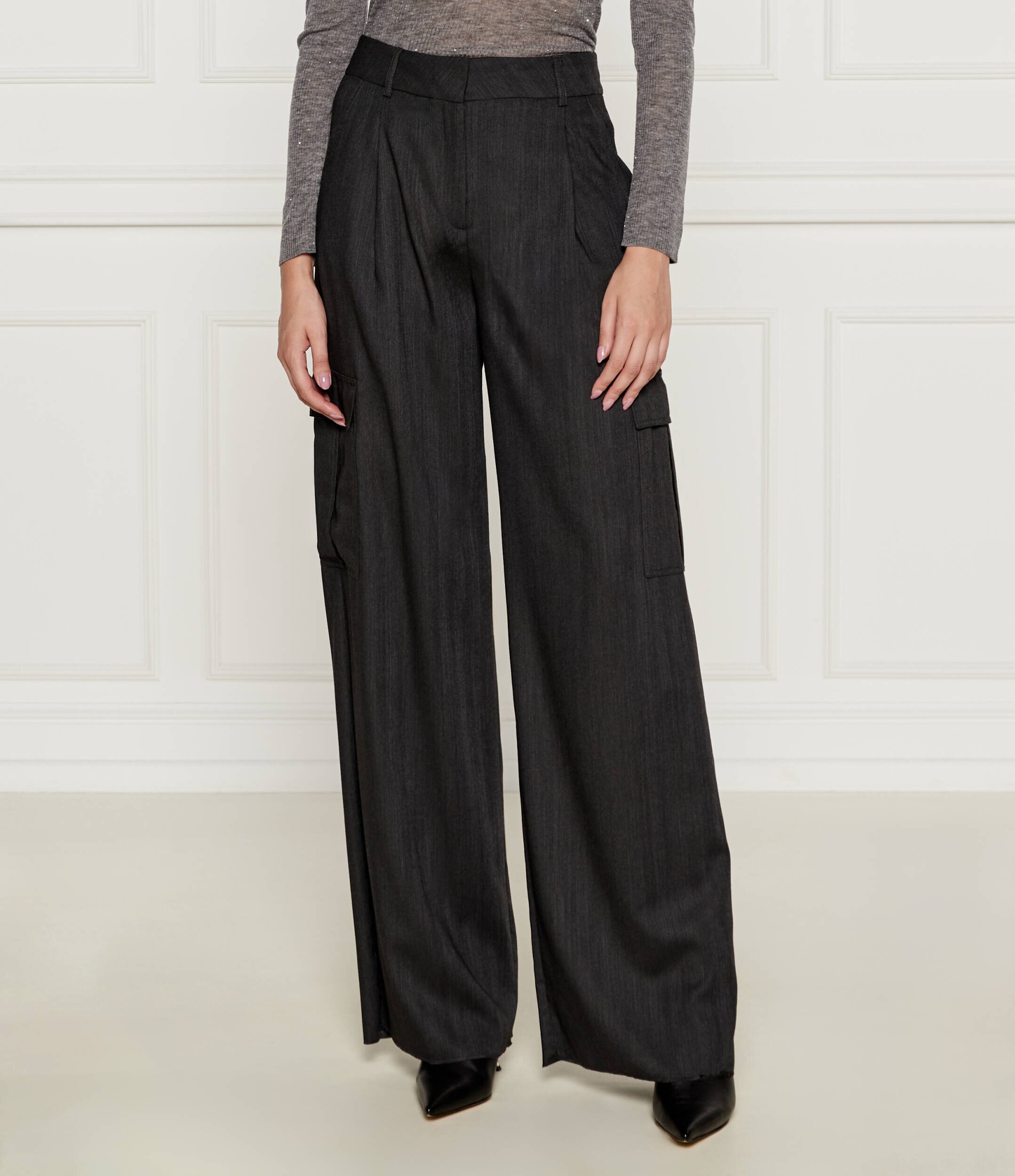 Marella De lână pantaloni ASSUNTA | flare fit