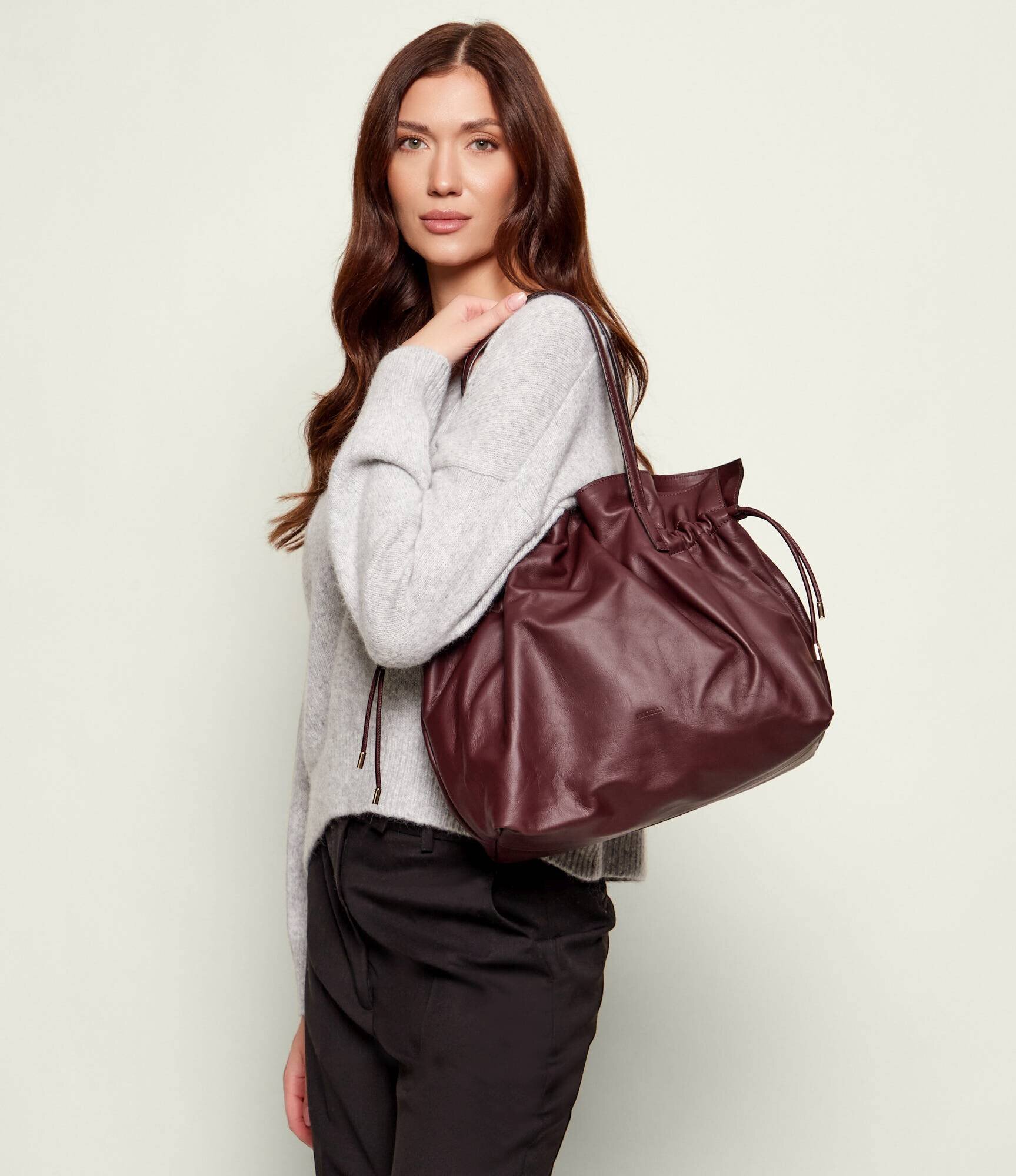 Marella De piele geantă tip sac IMPATTO
