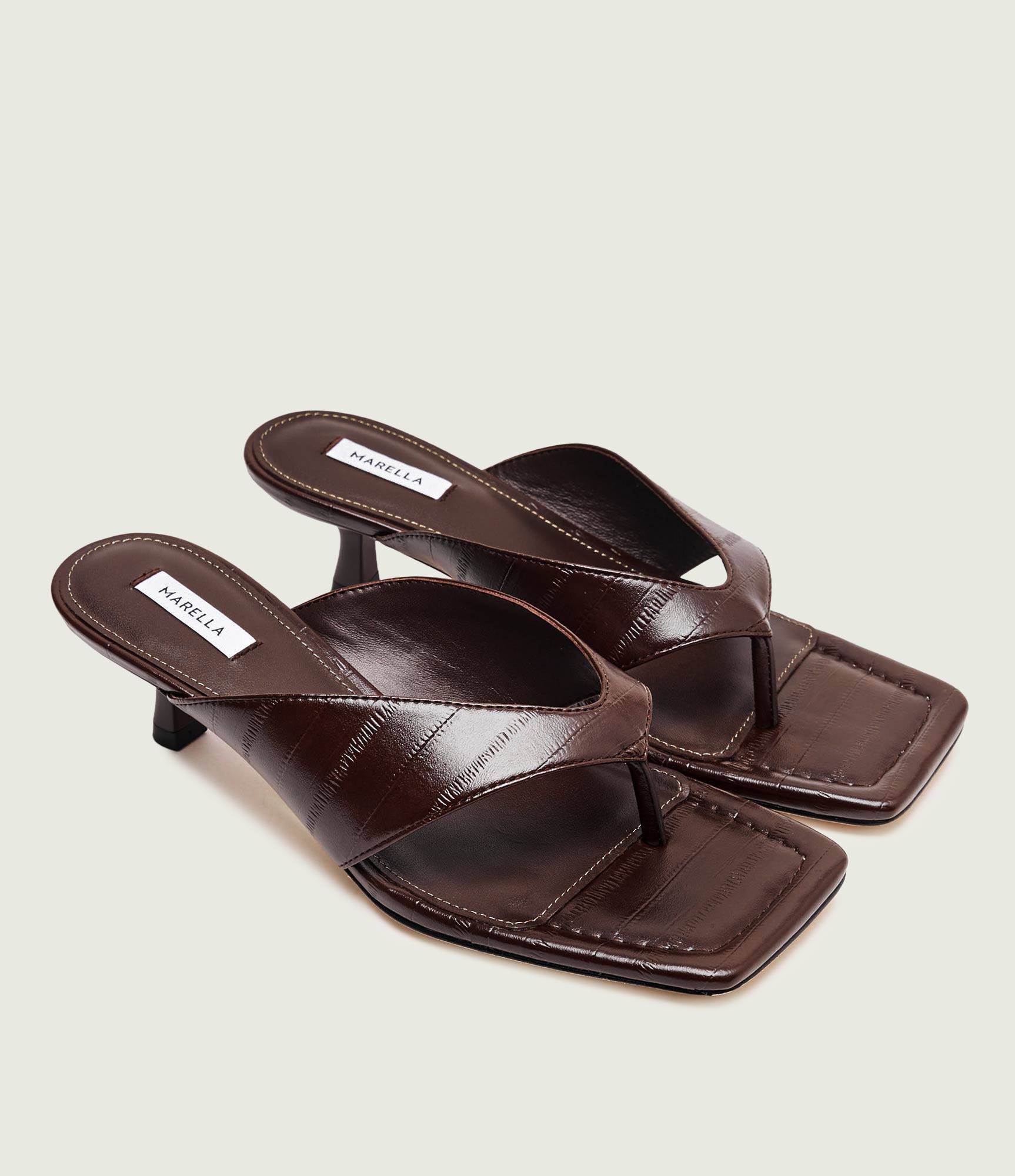 Marella Flip flops MLAGIOIA cu adaos de piele