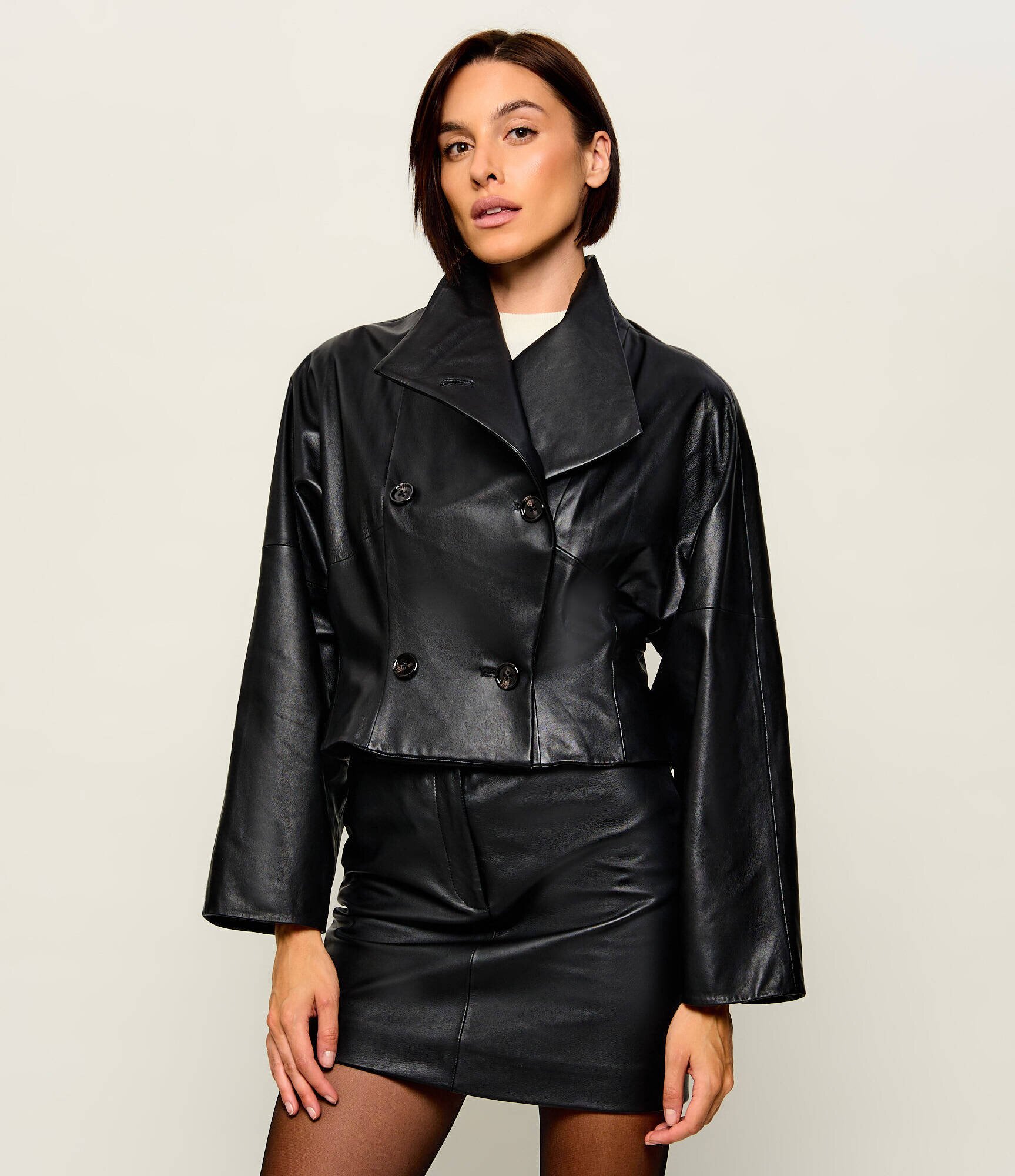 Marella Geacă de piele Mlltessile | Cropped Fit