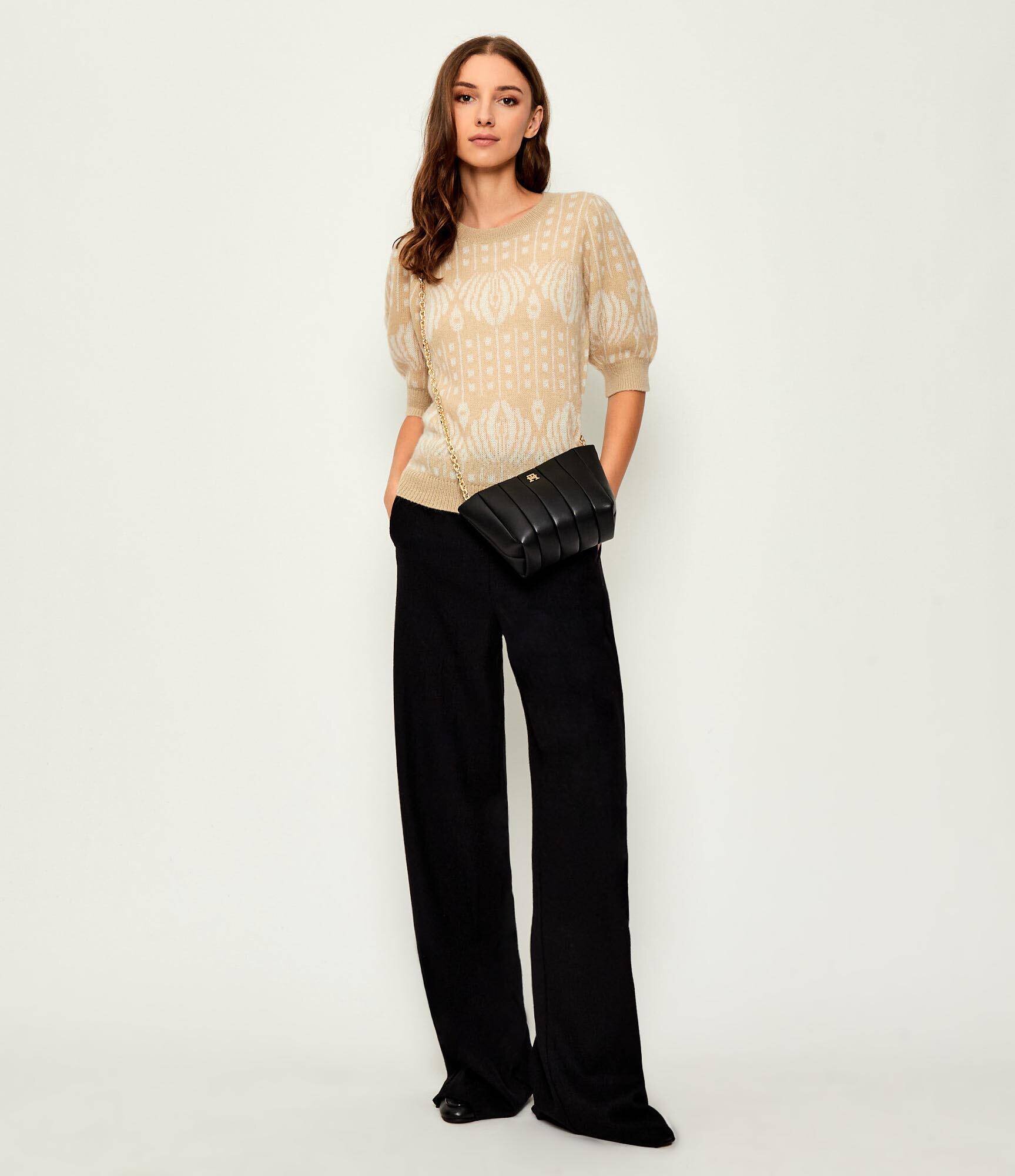 Marella Pantaloni DOROTY | flare fit cu adaos de lână