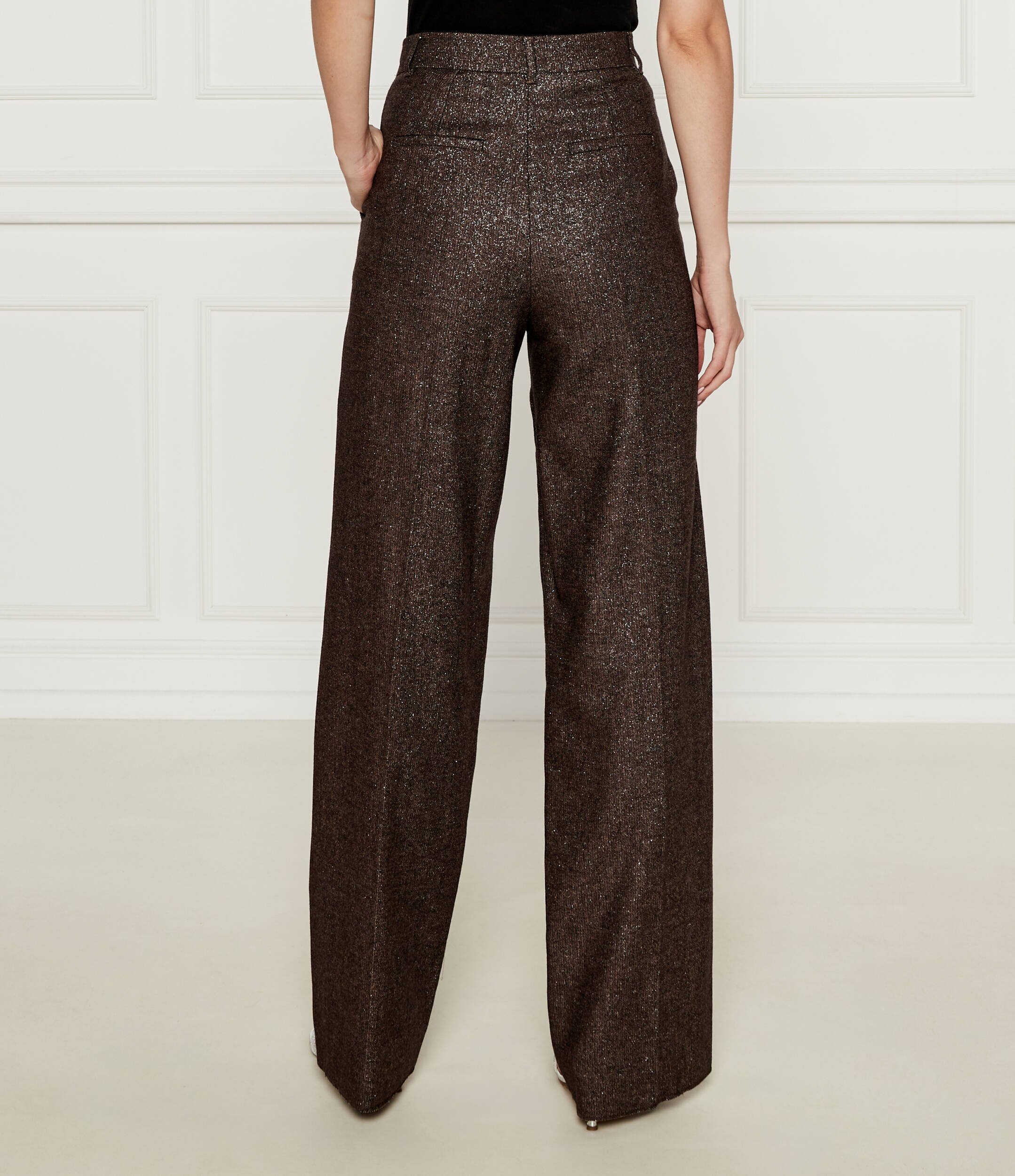 Marella Pantaloni | flare fit cu adaos de lână
