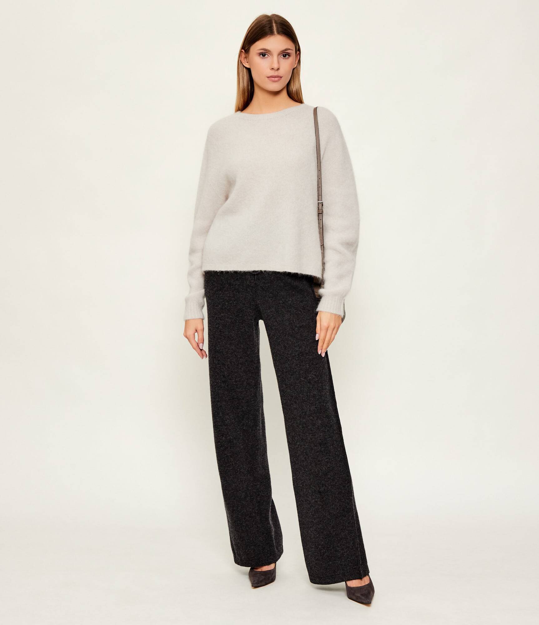 Marella SPORT De lână pantaloni de tricot ELMETTO | Relaxed fit
