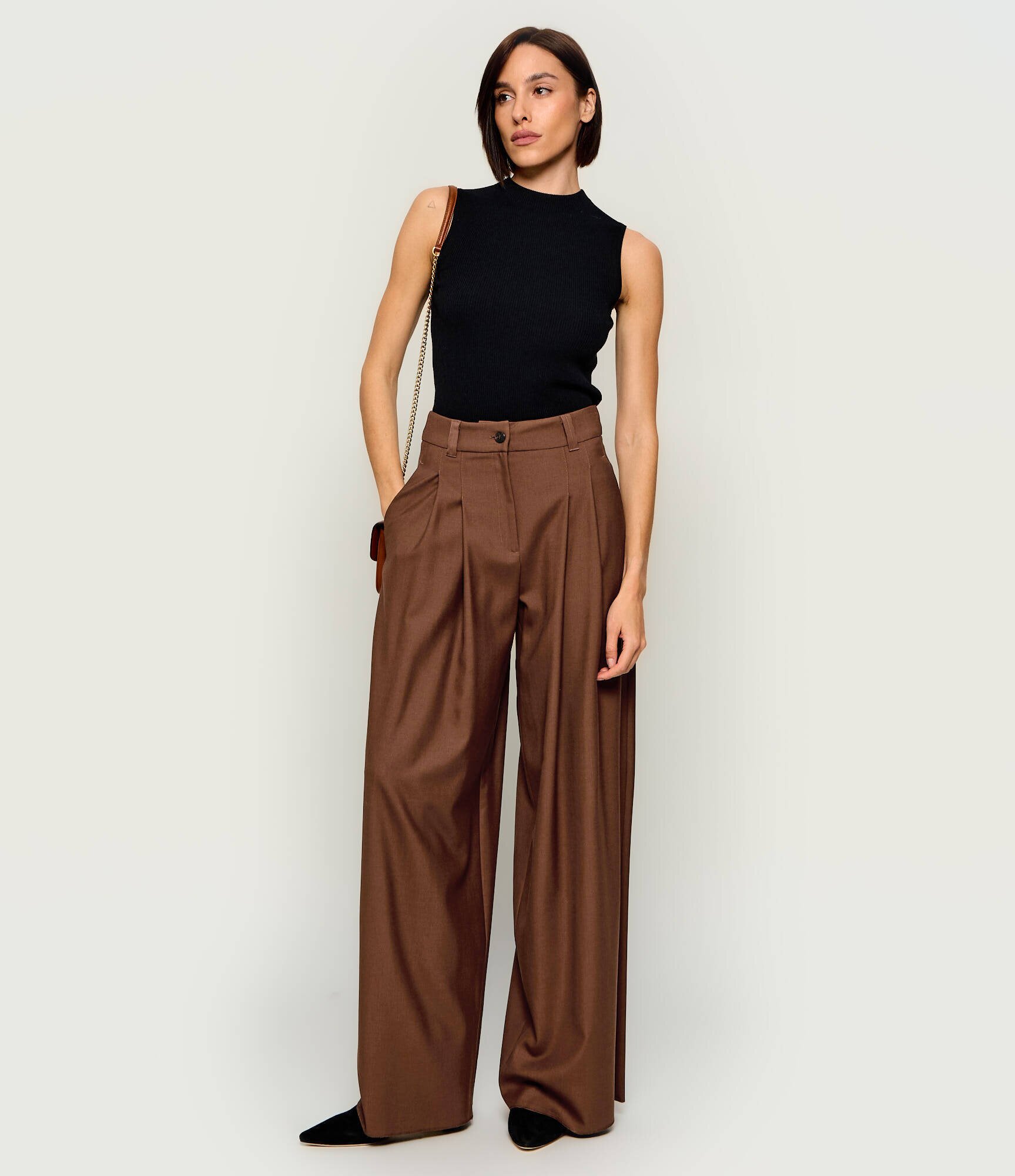 Marella SPORT De lână pantaloni Mllsalvo | Relaxed fit