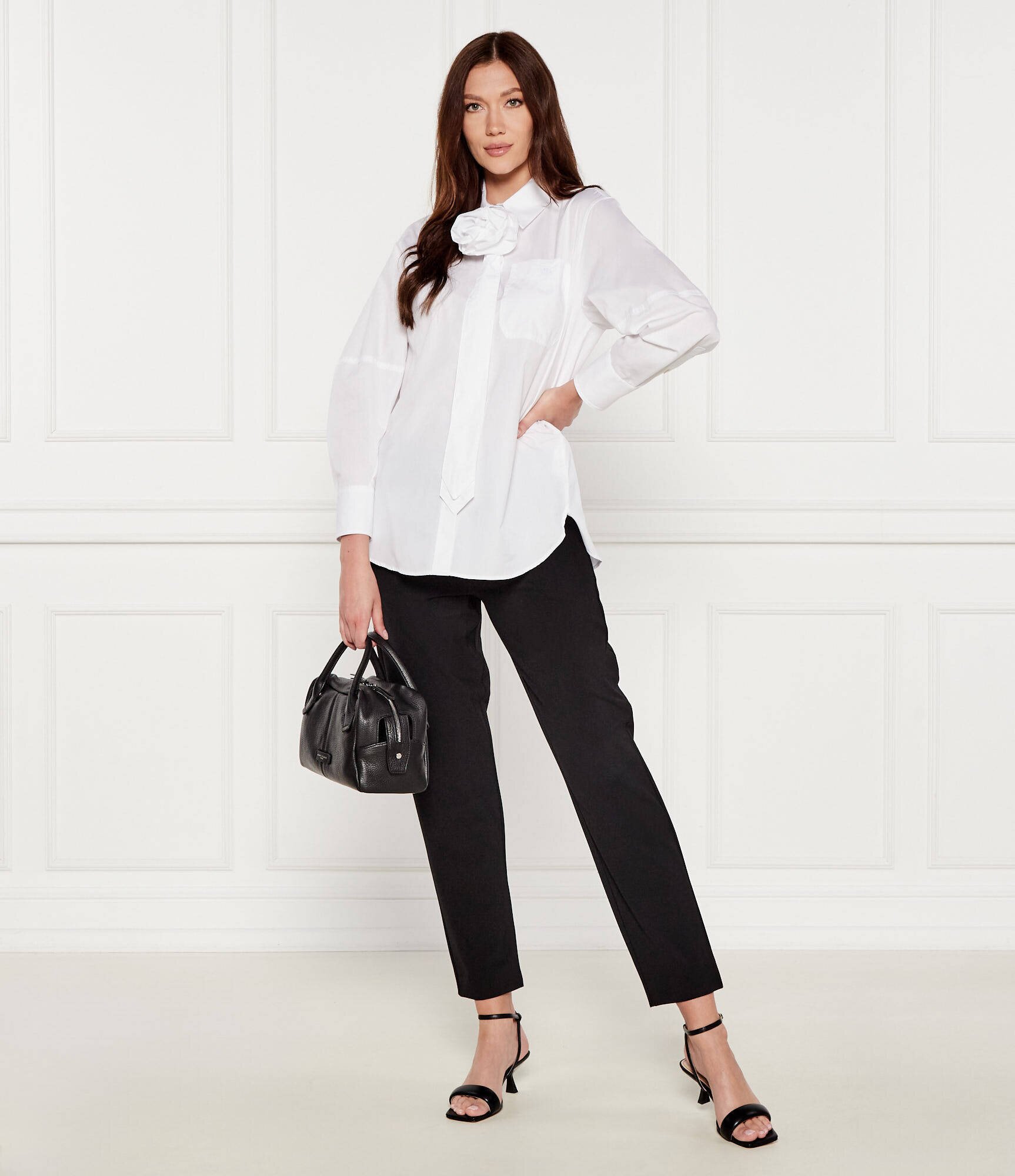 Marella SPORT Pantaloni BRUNO | Tapered fit cu adaos de lână