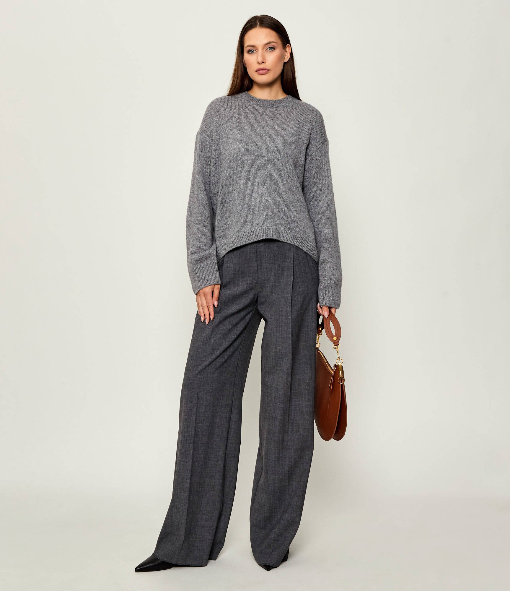 Marella SPORT Pantaloni DIORAMA | Relaxed fit cu adaos de lână