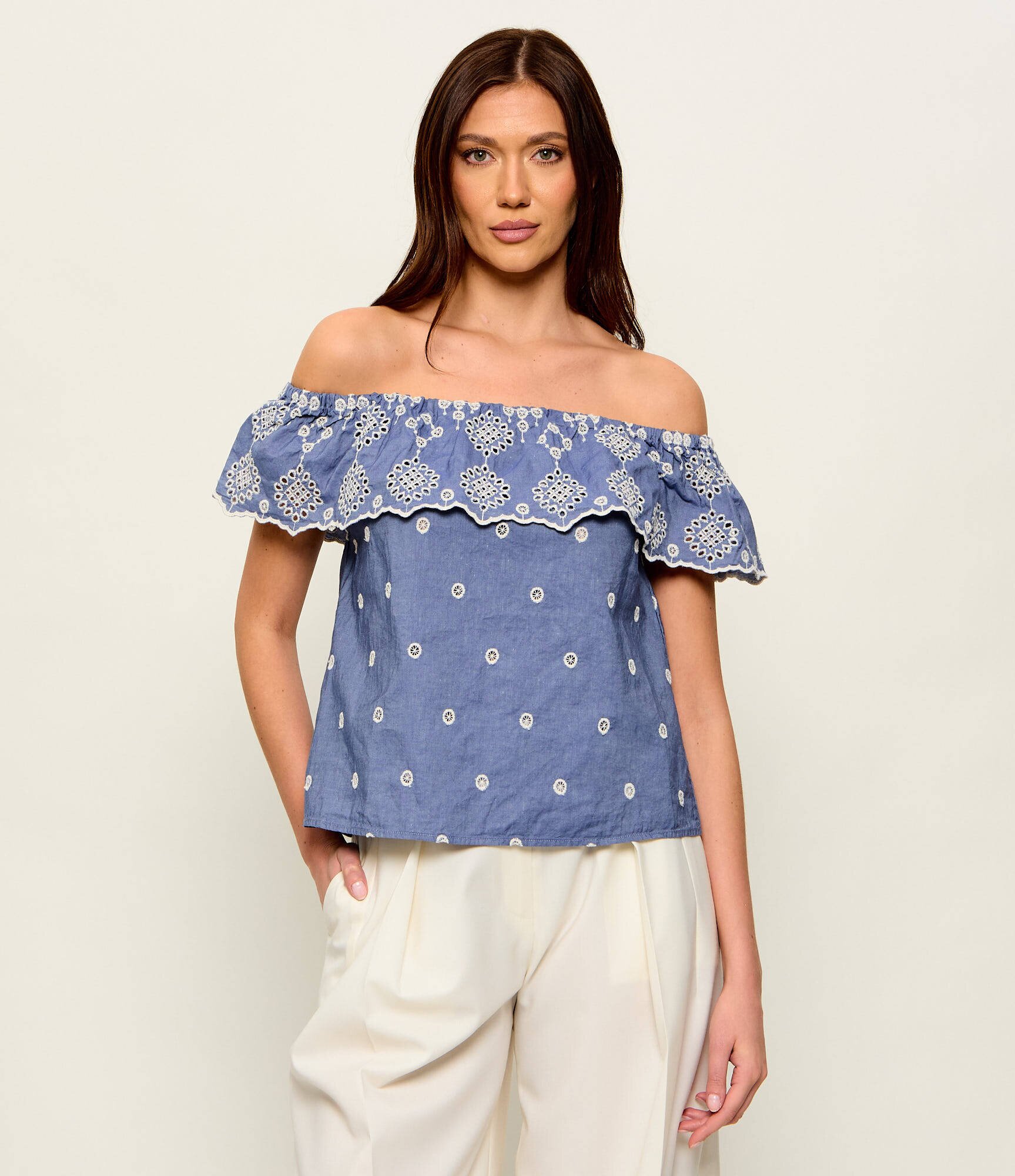 Max&Co. Bluză LORETO | Relaxed fit | cu adaos de in