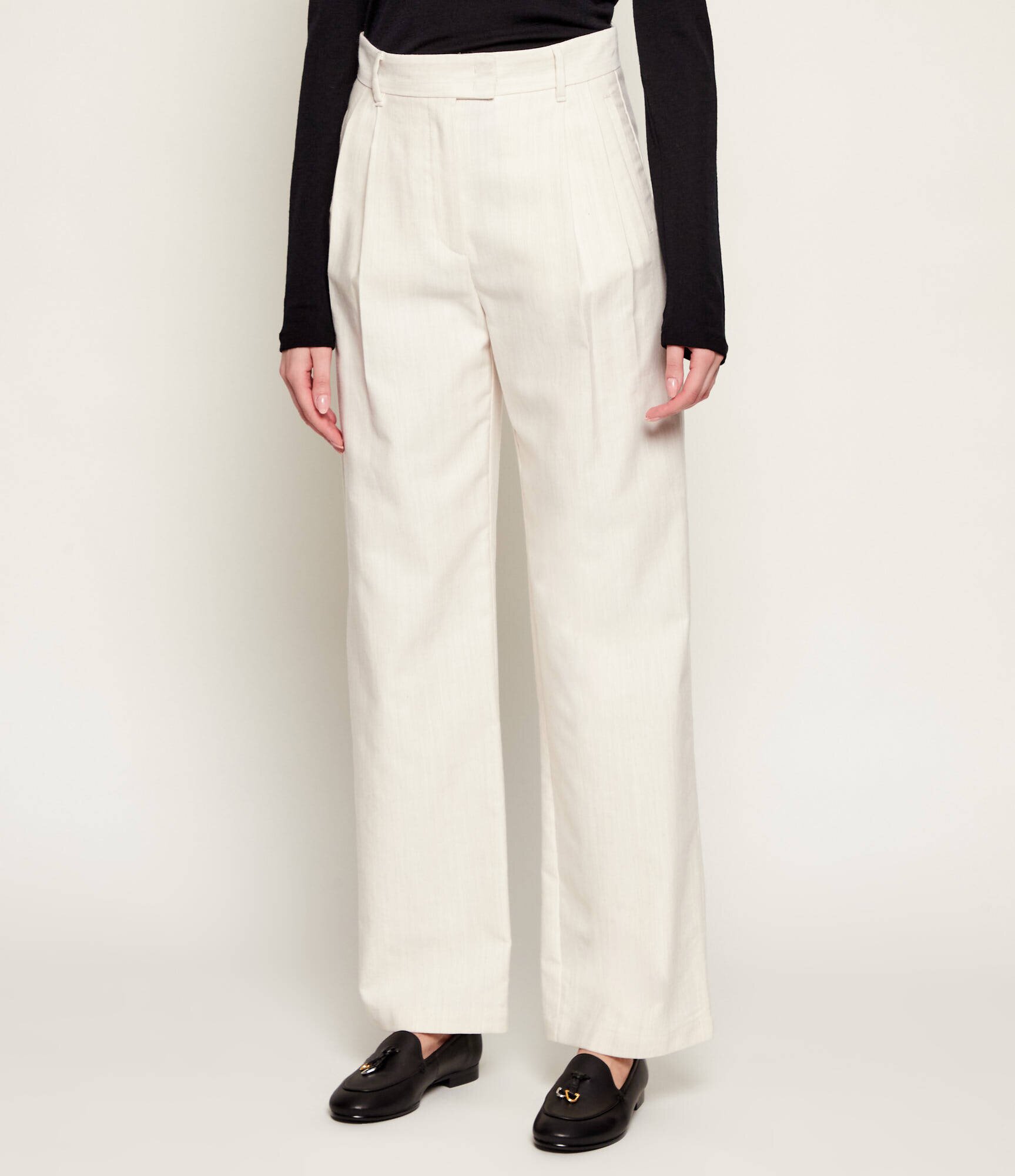 Max&Co. Pantaloni MCOADORNO | Loose fit cu adaos de lână