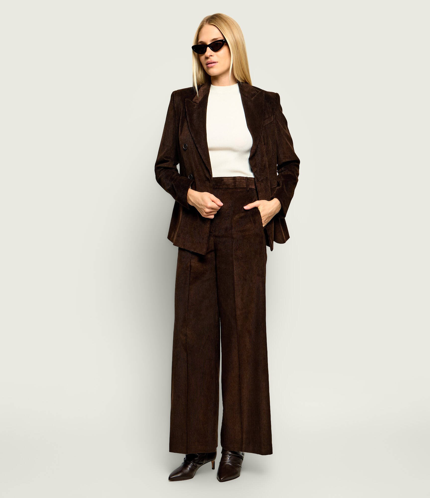 Max&Co. Pantaloni Mcocane | Loose fit | catifea reiată