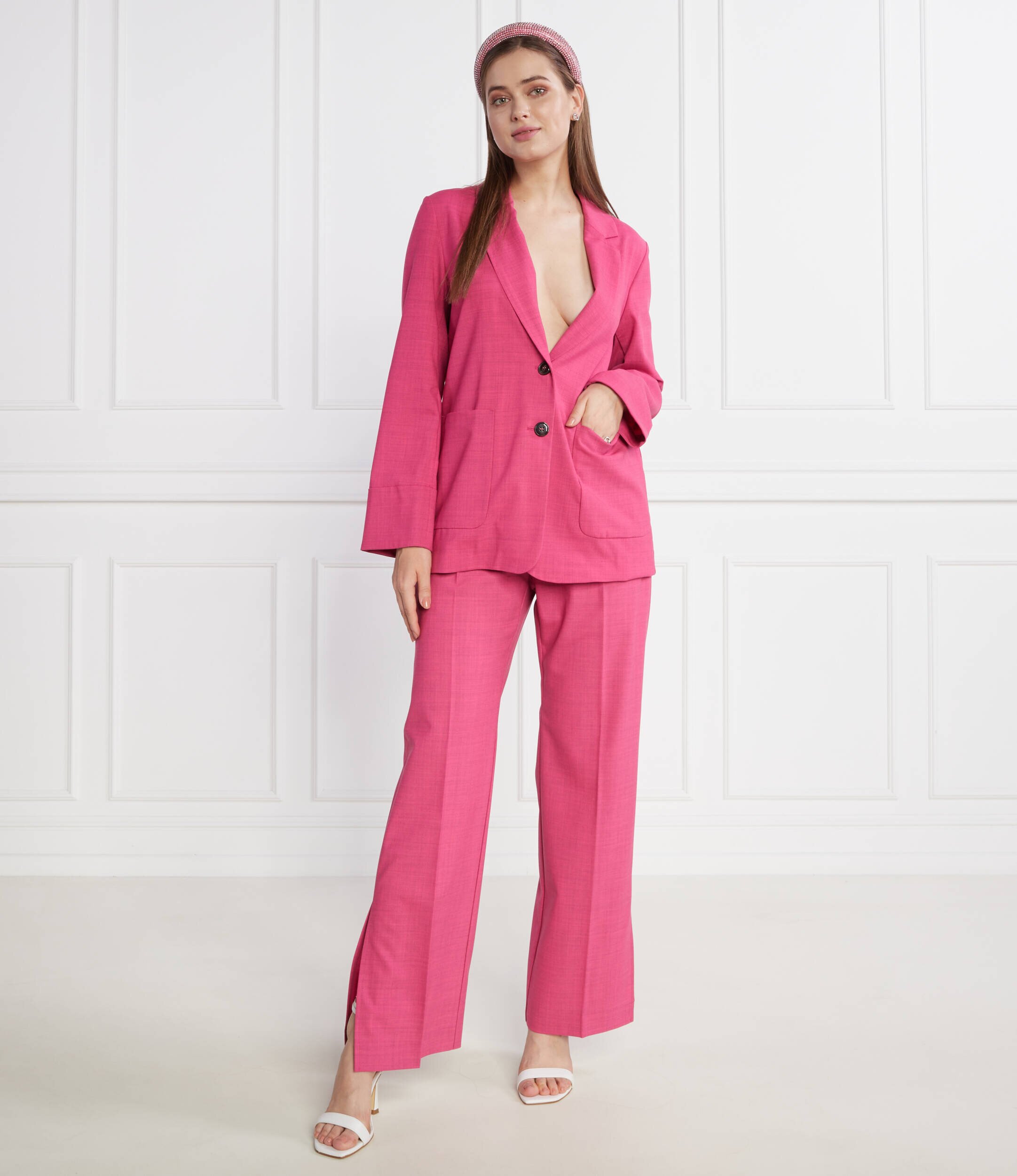 Max&Co. Pantaloni | regular fit cu adaos de lână