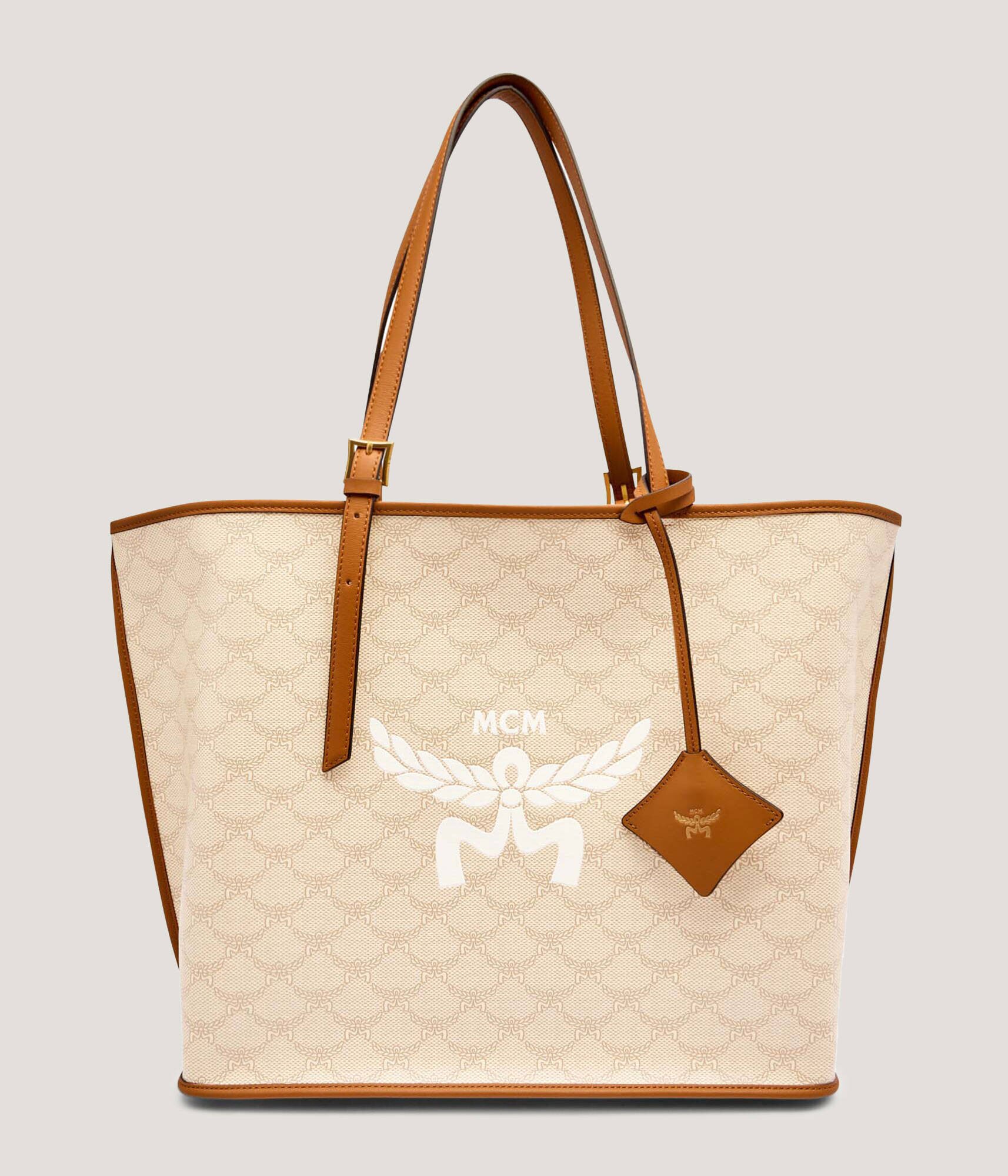 MCM Geantă shopper + borsetă Himmel cu adaos de piele