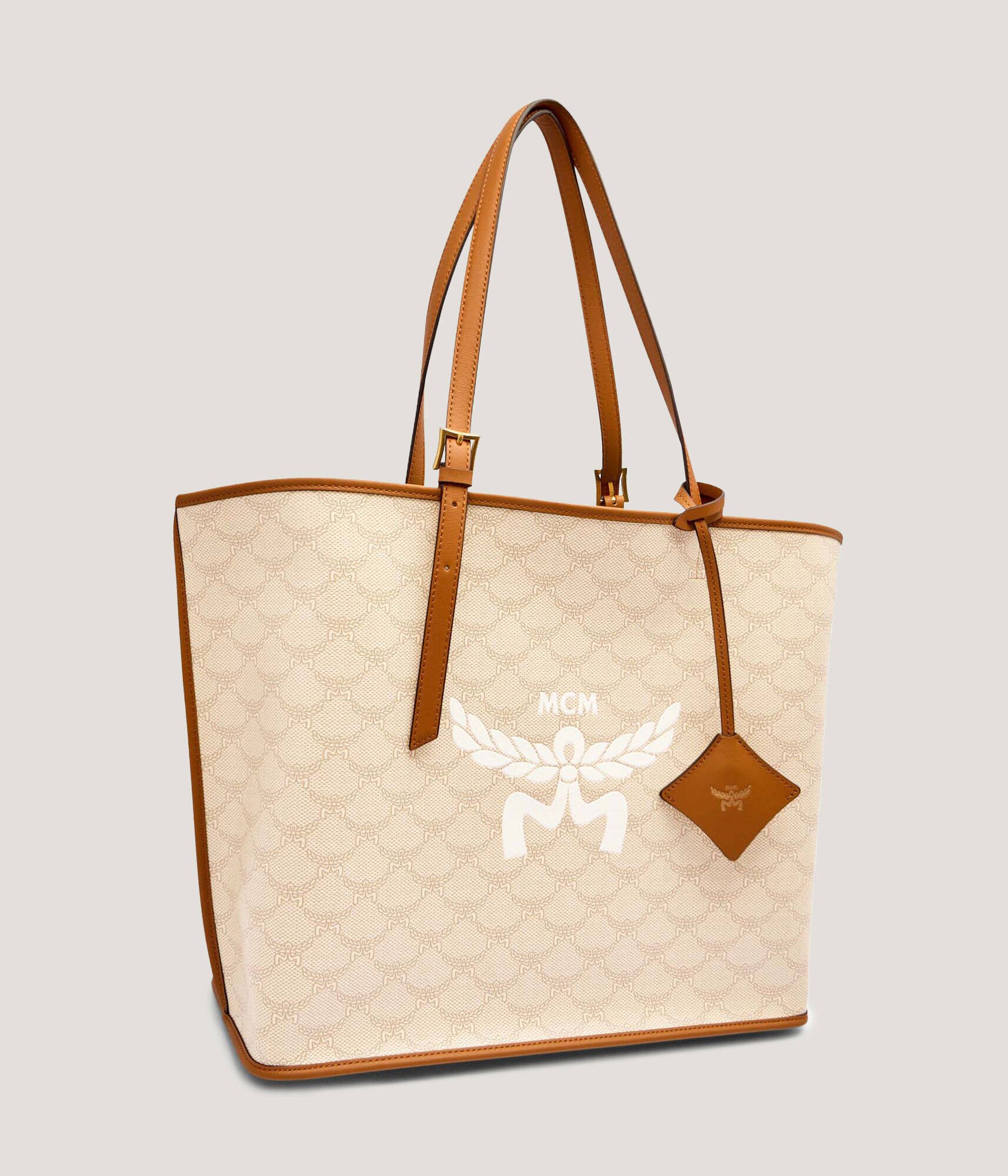 MCM Geantă shopper + borsetă Himmel cu adaos de piele