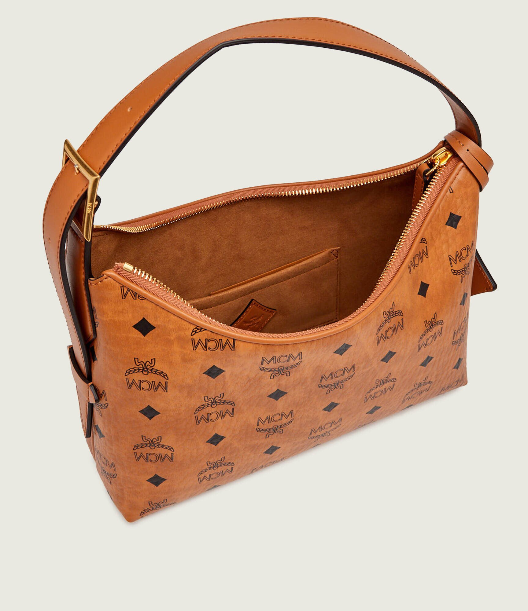 MCM Hobo Aren VI cu adaos de piele