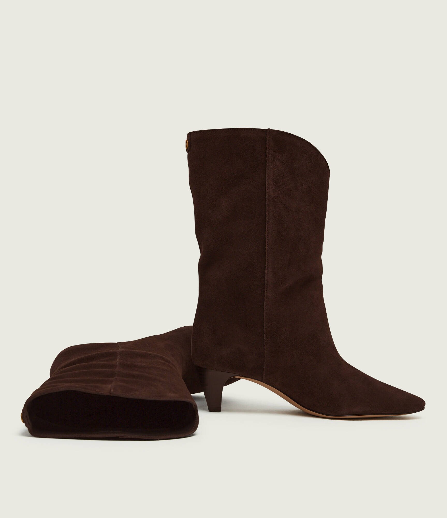 Michael Kors Botine cu toc Daniela | piele întoarsă