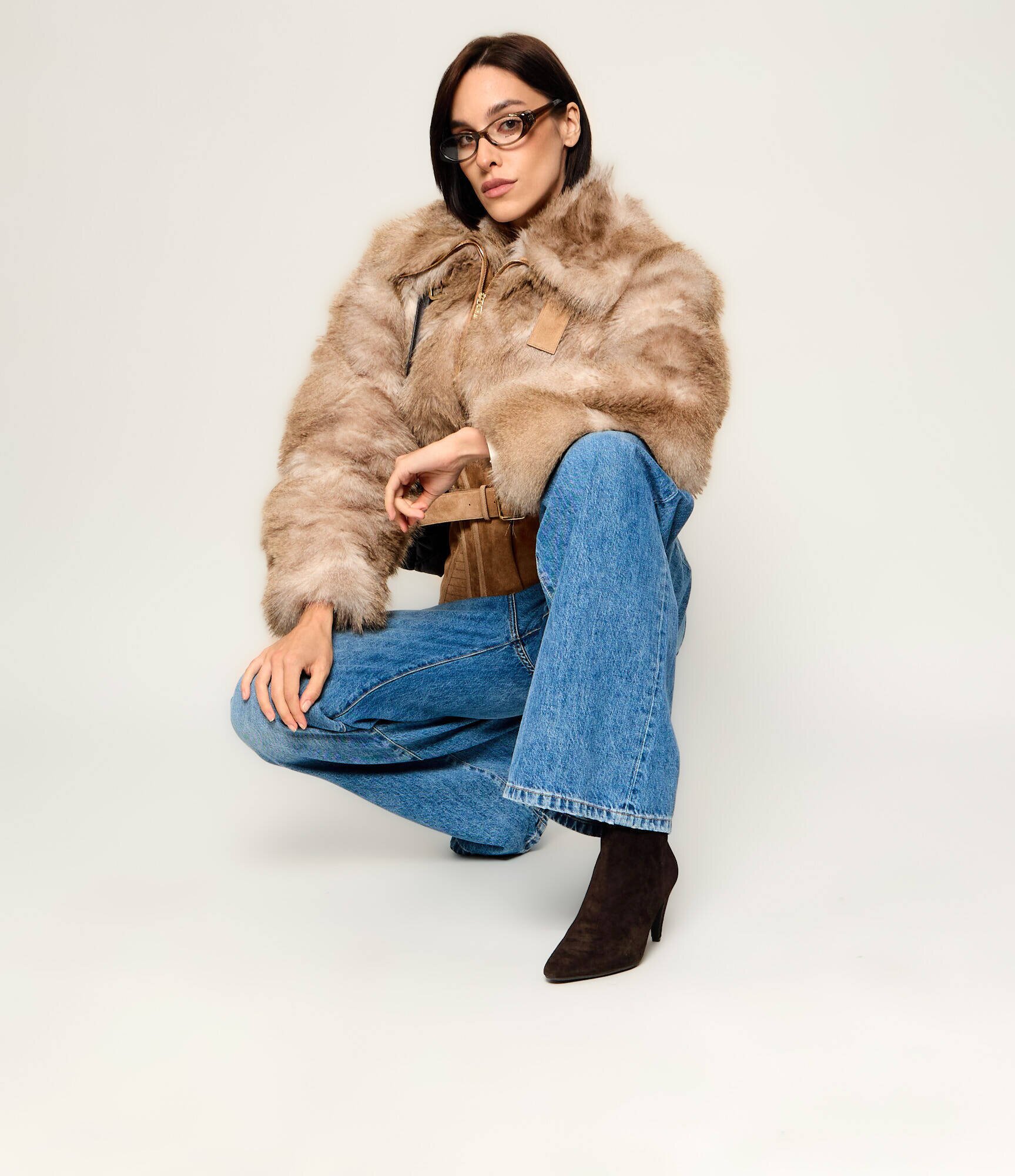 Michael Kors Botine cu toc subțire Daniela | piele întoarsă