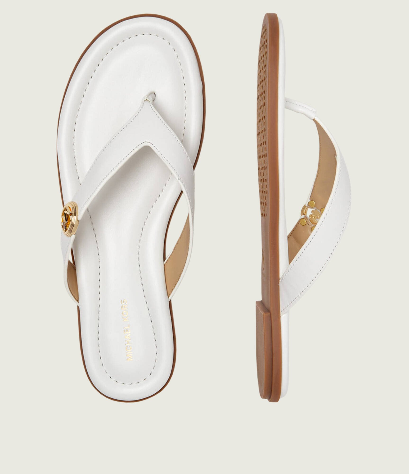 Michael Kors De piele flip flops ERIN THONG