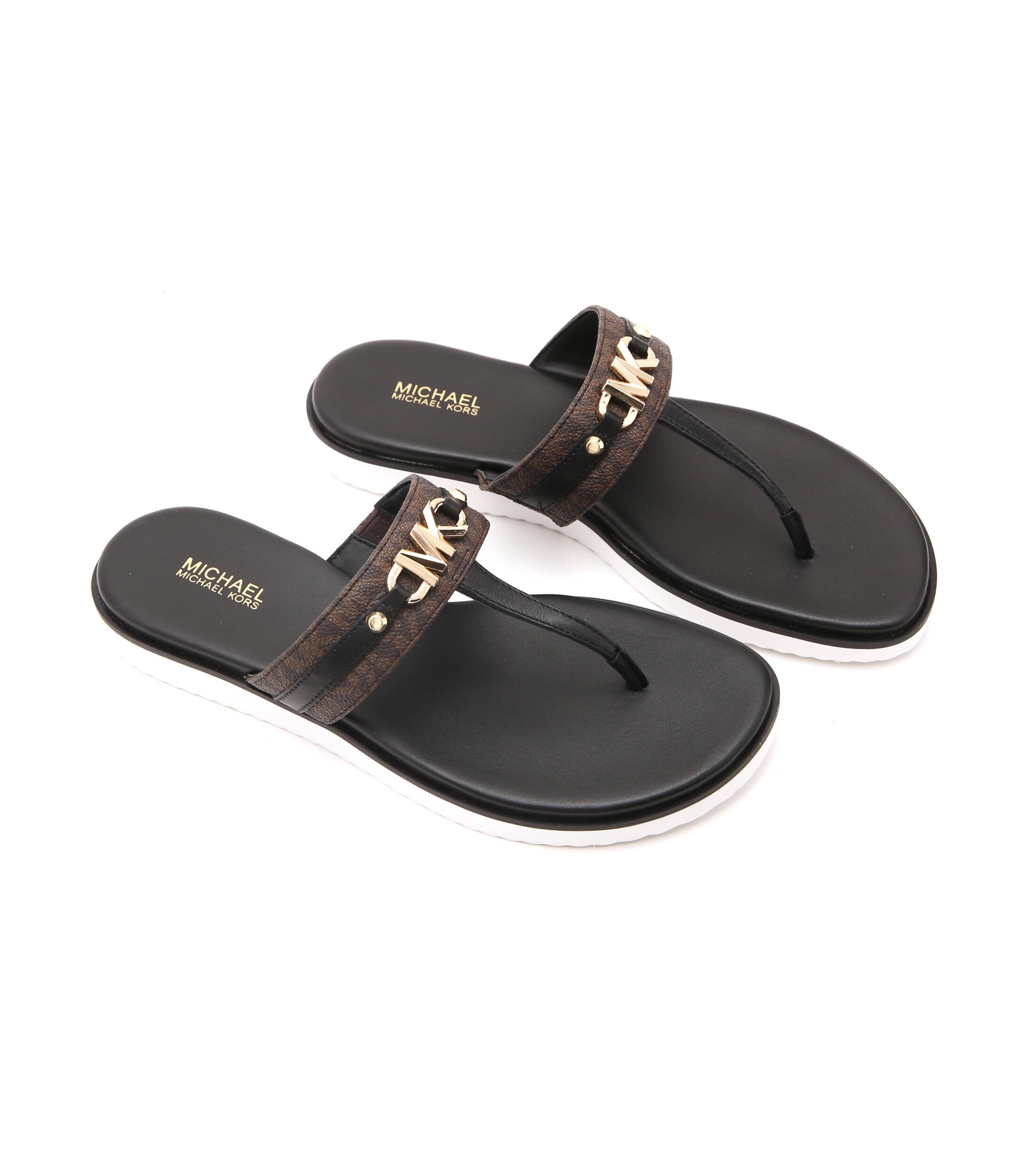 Michael Kors De piele flip flops Farrah