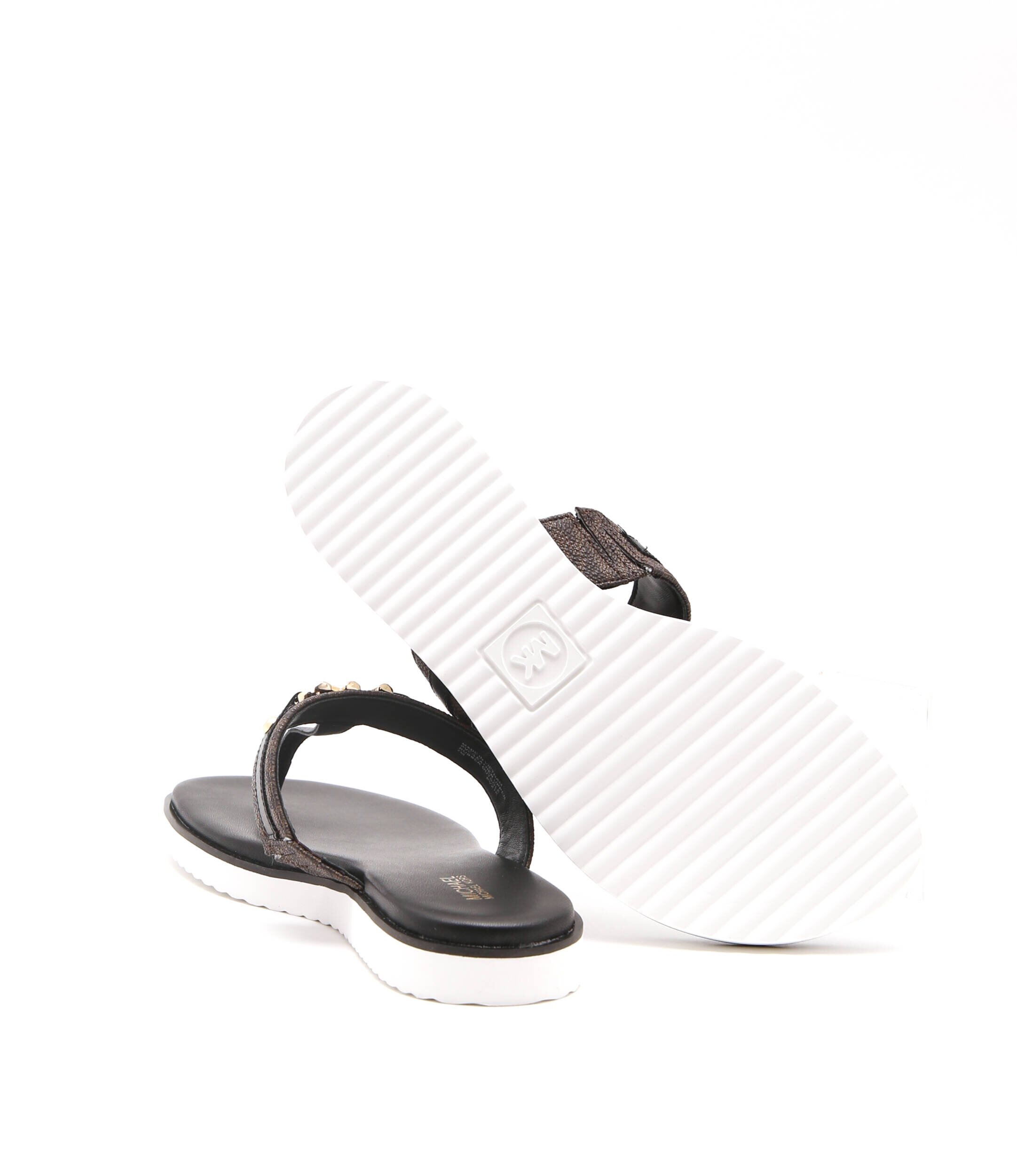 Michael Kors De piele flip flops Farrah