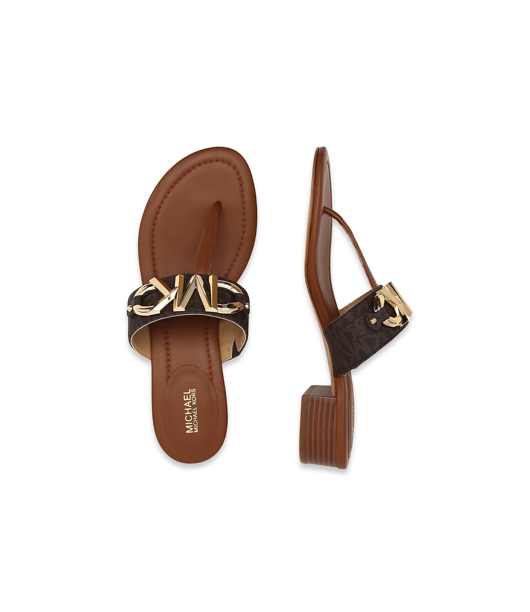 Michael Kors De piele flip flops Izzy