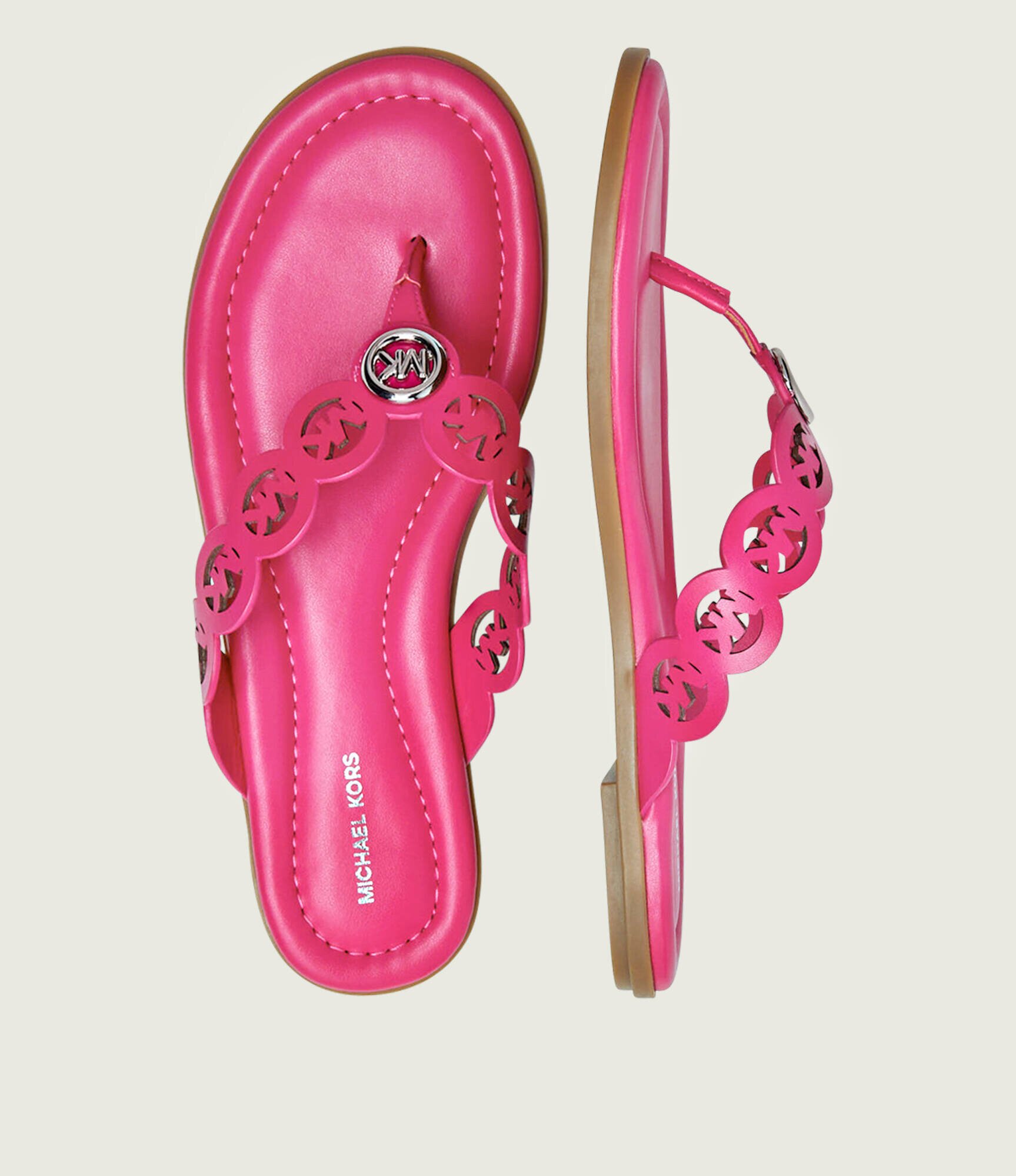Michael Kors De piele flip flops Janie