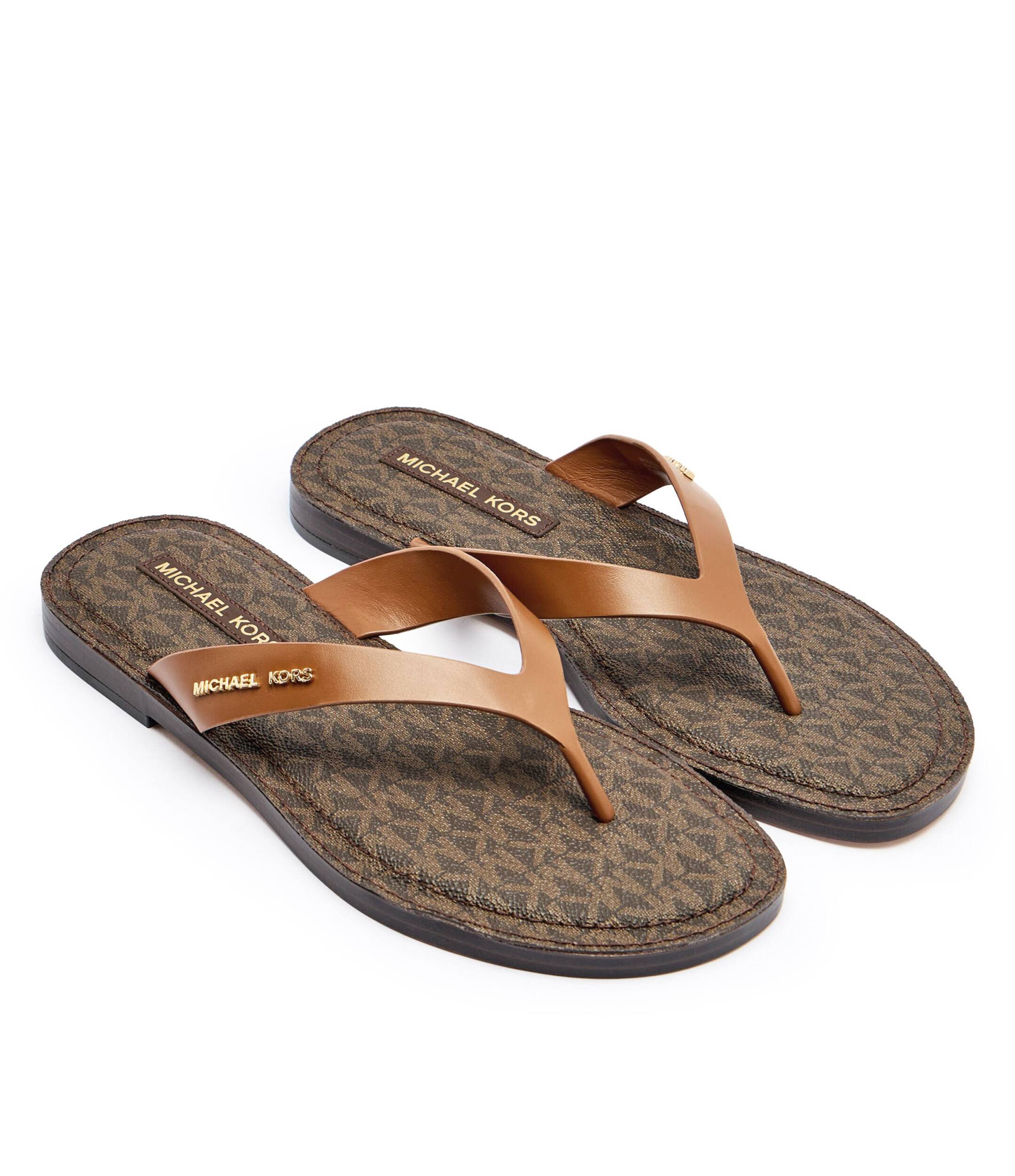 Michael Kors De piele flip flops Koko
