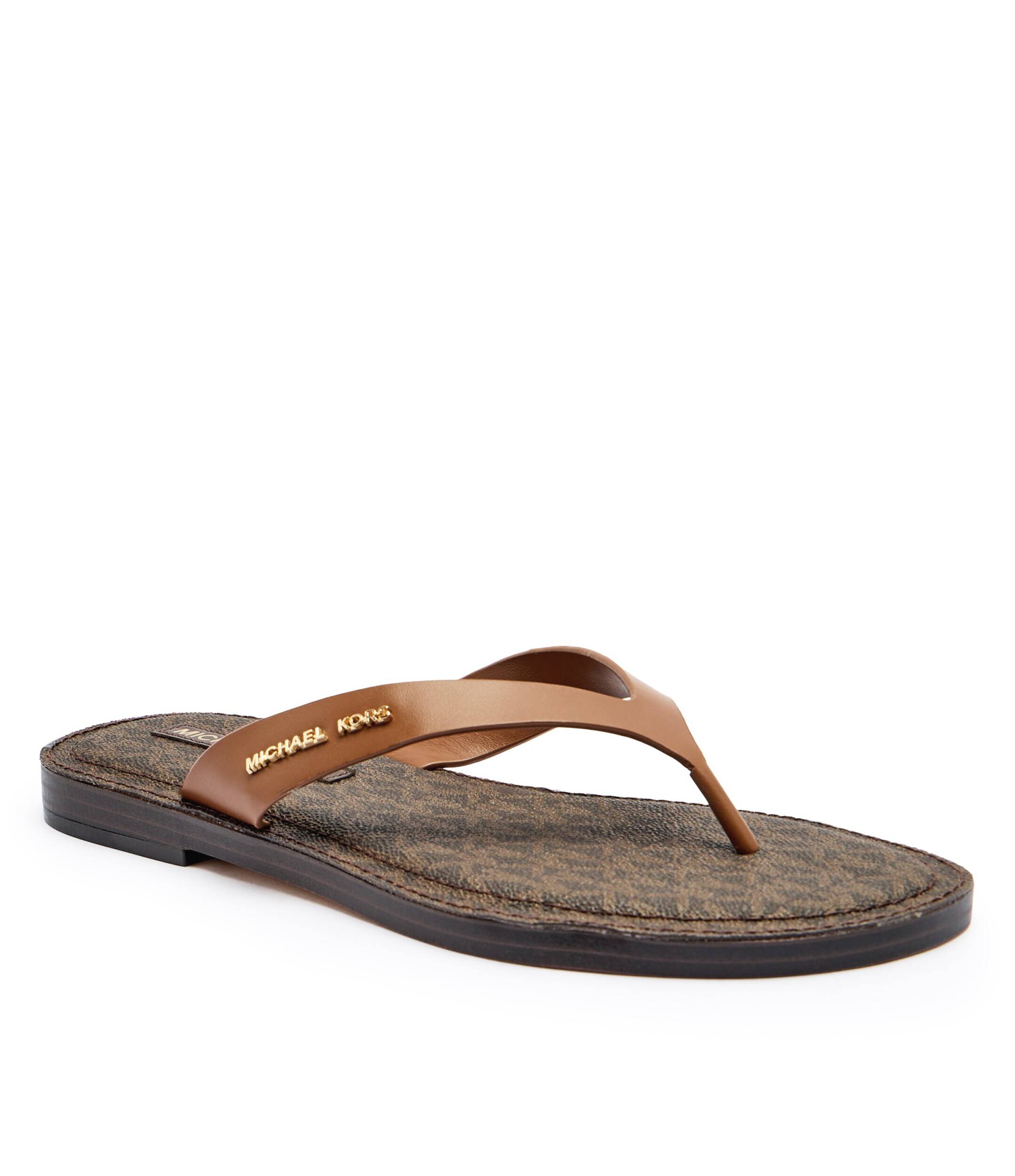 Michael Kors De piele flip flops Koko