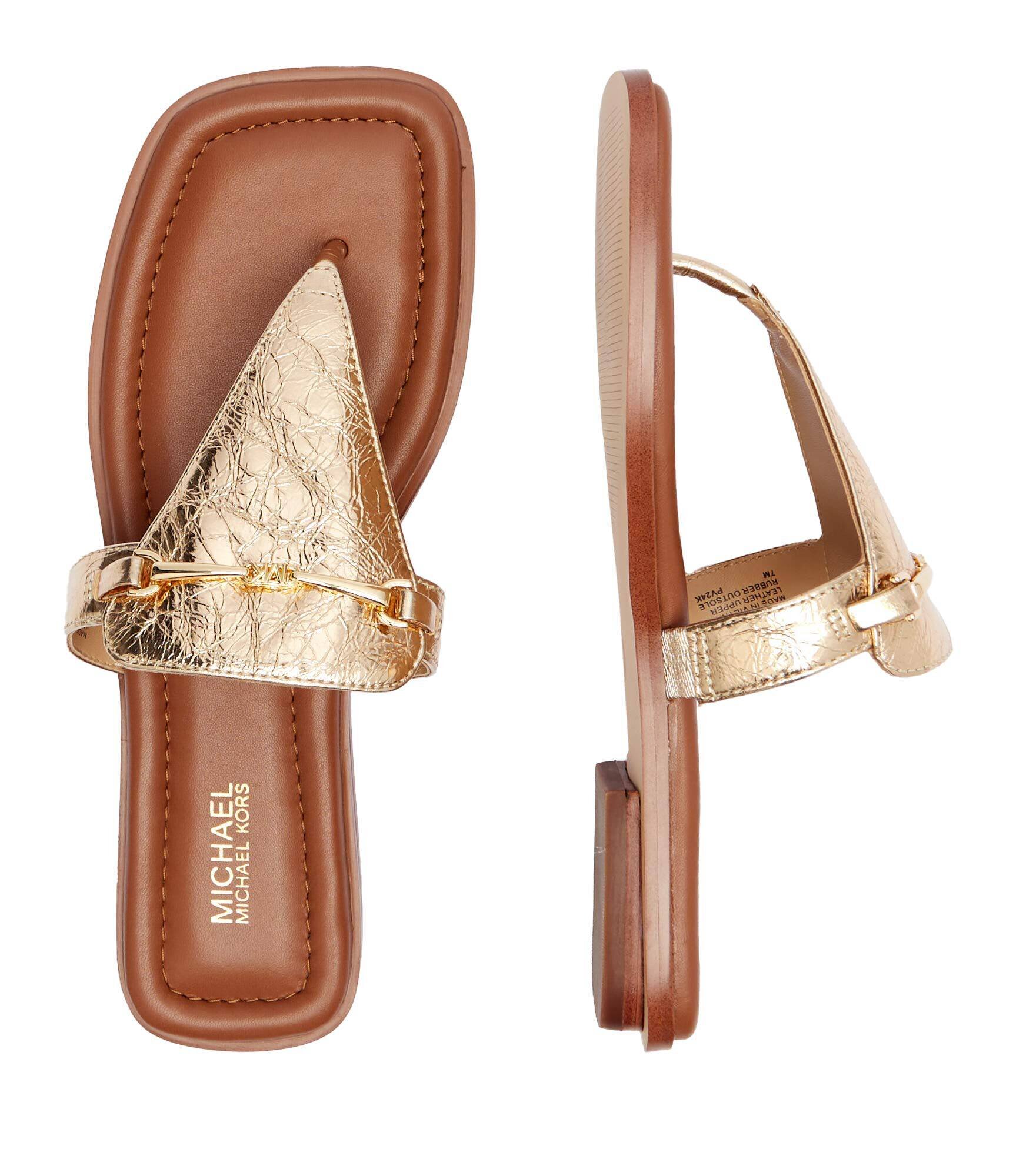 Michael Kors De piele flip flops Lena