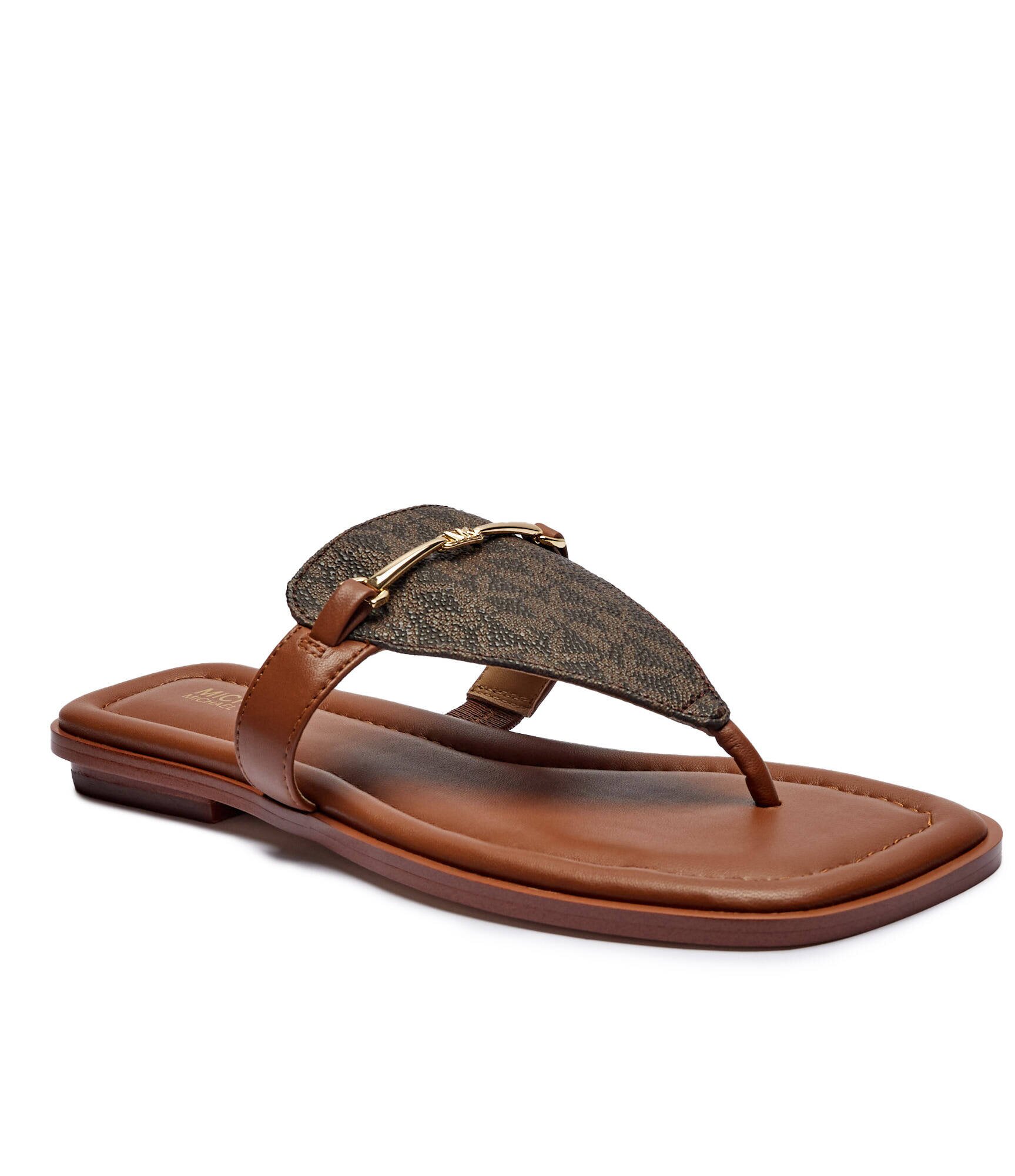 Michael Kors De piele flip flops Lena
