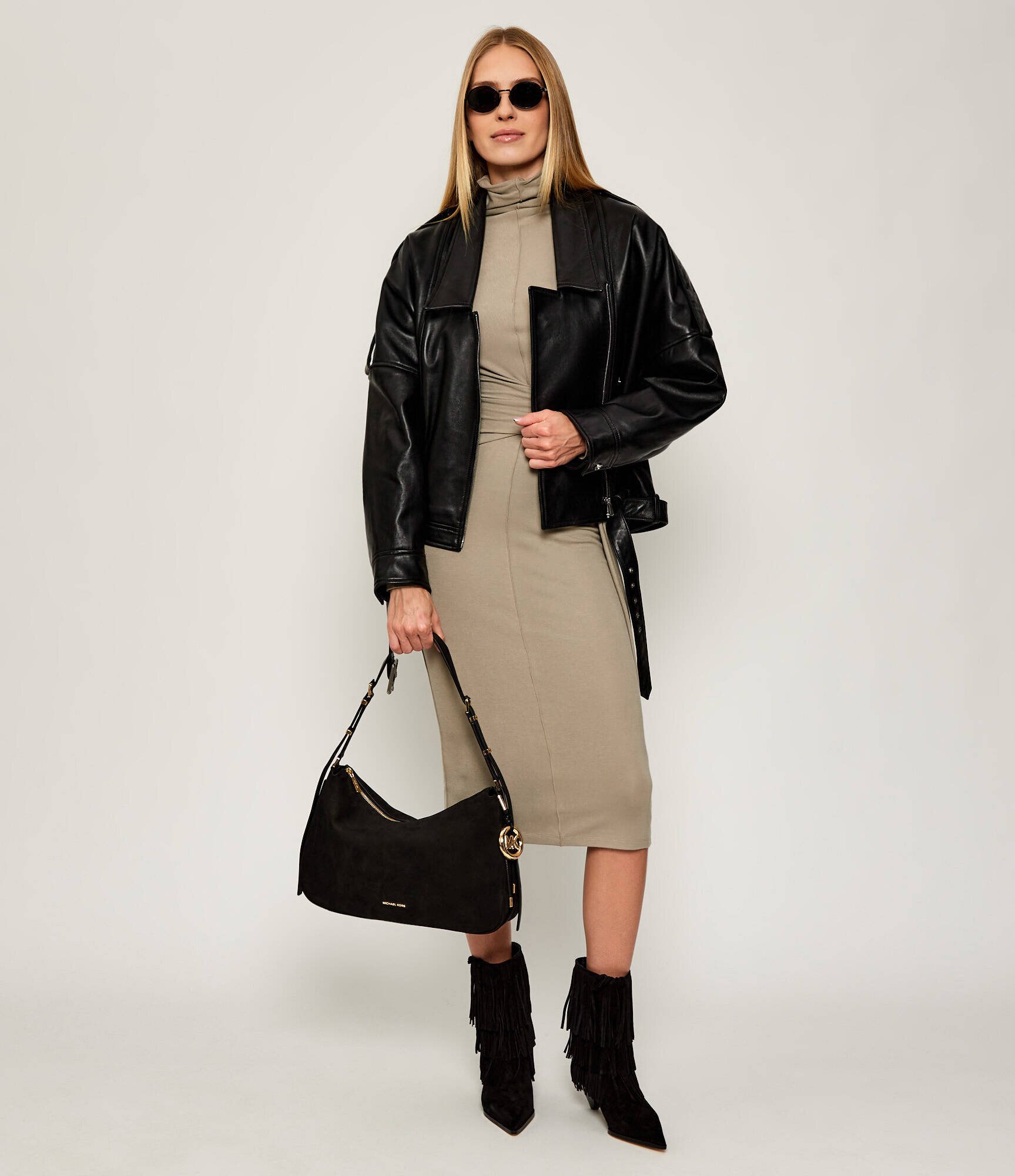 Michael Kors De piele geantă pe umăr NOLITA
