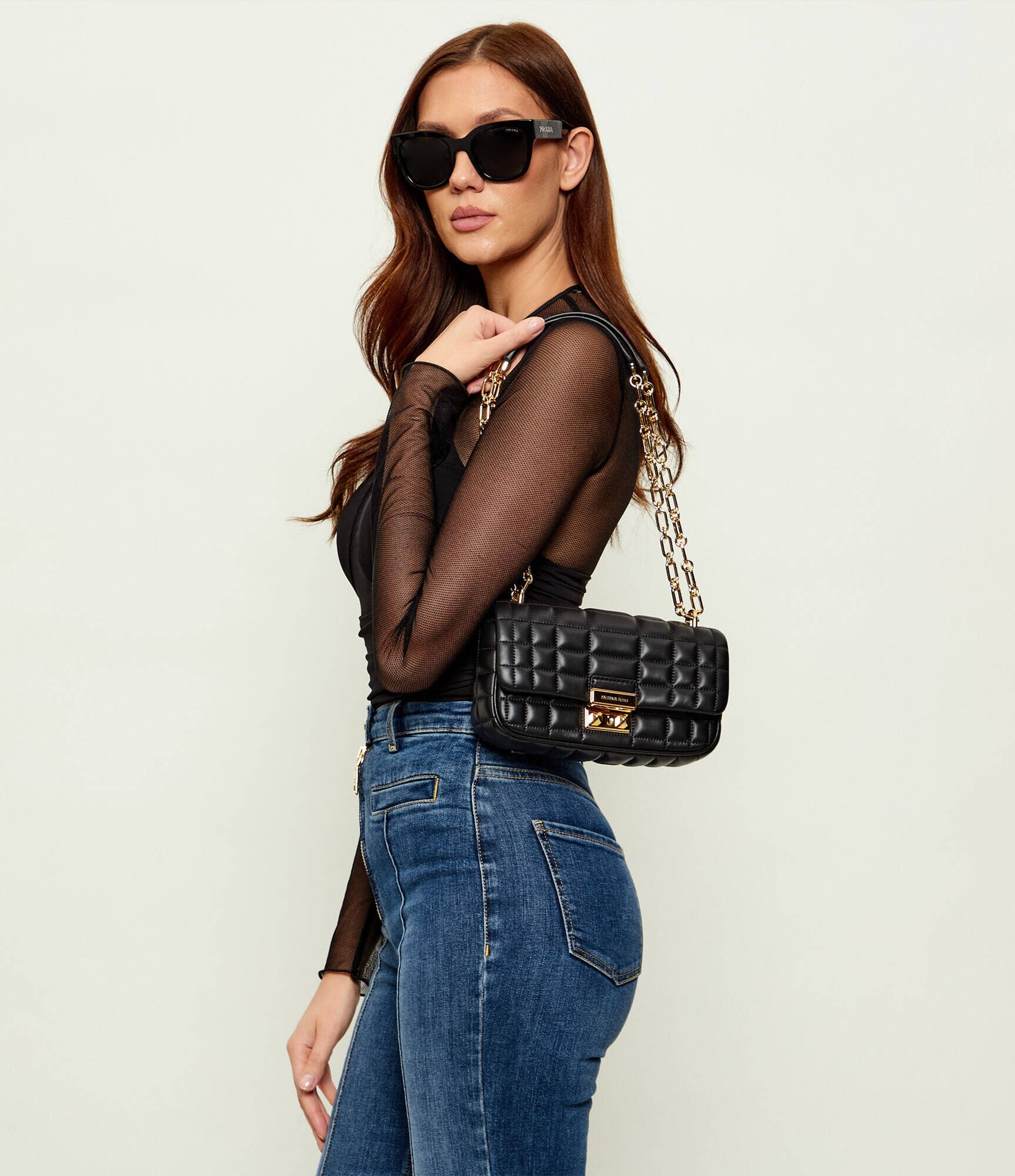 Michael Kors De piele geantă pe umăr Tribeca