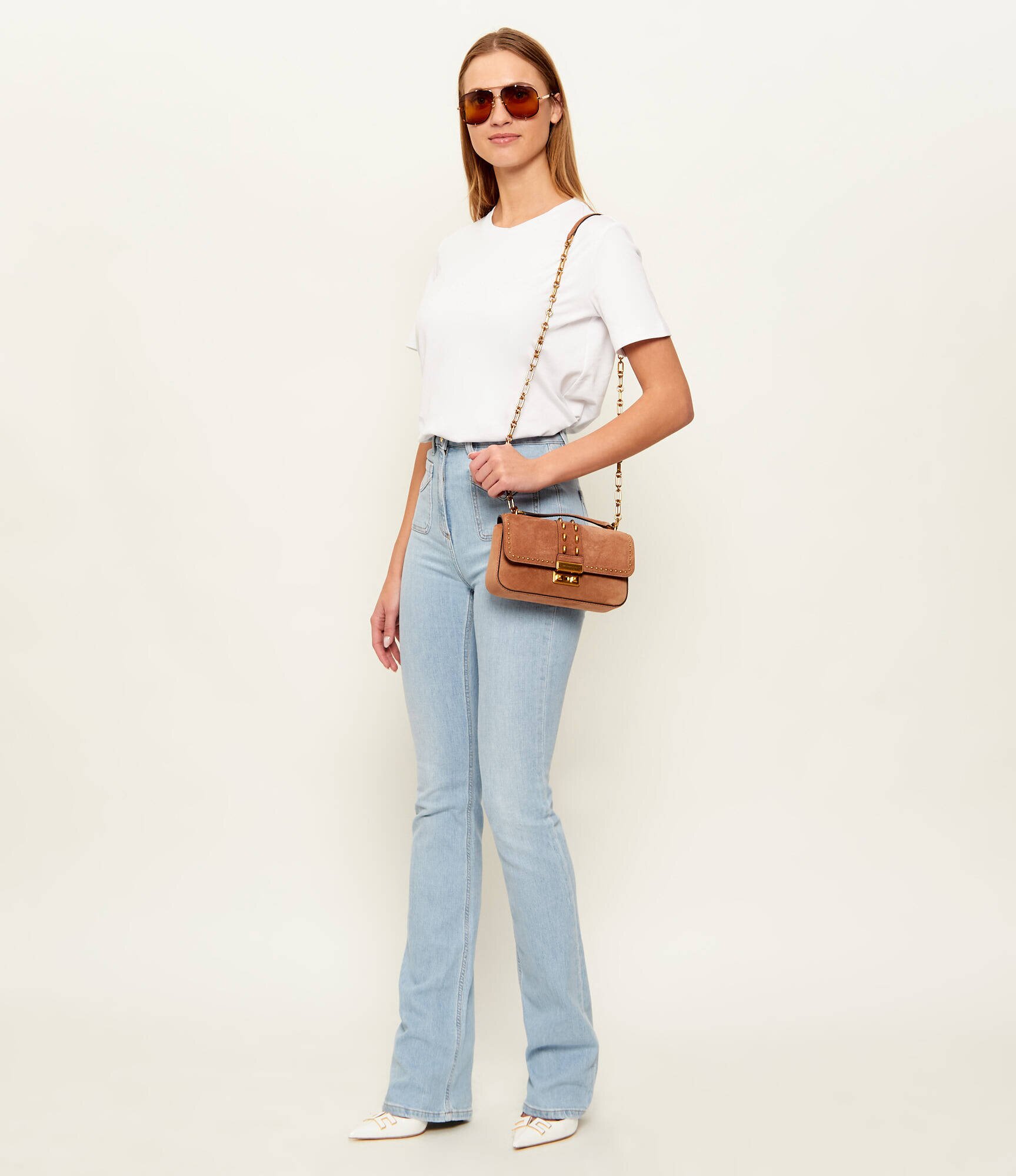Michael Kors Geantă pe umăr Tribeca | piele întoarsă