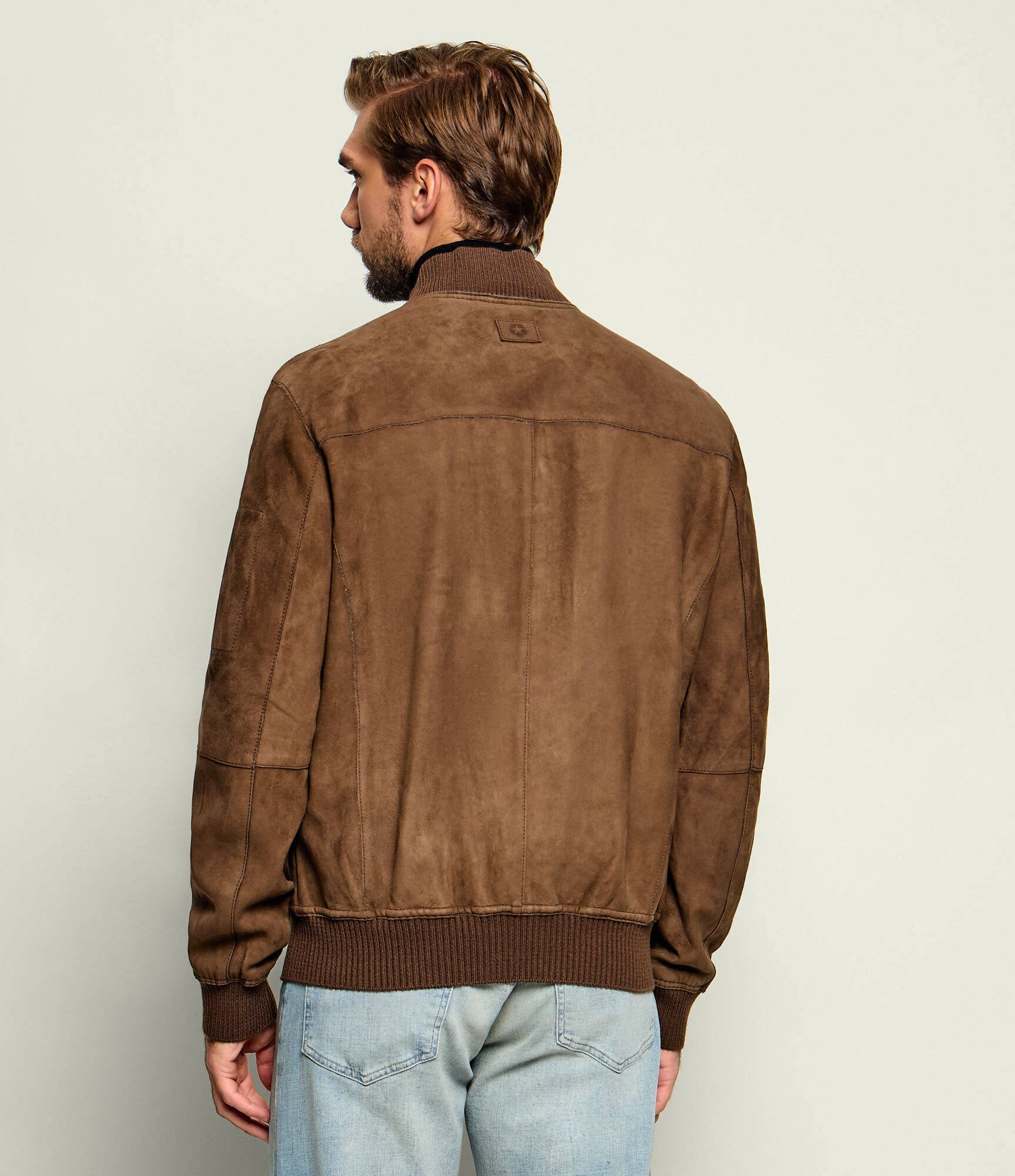 Milestone Geacă de piele bomber MSJoshua | regular fit cu adaos de lână