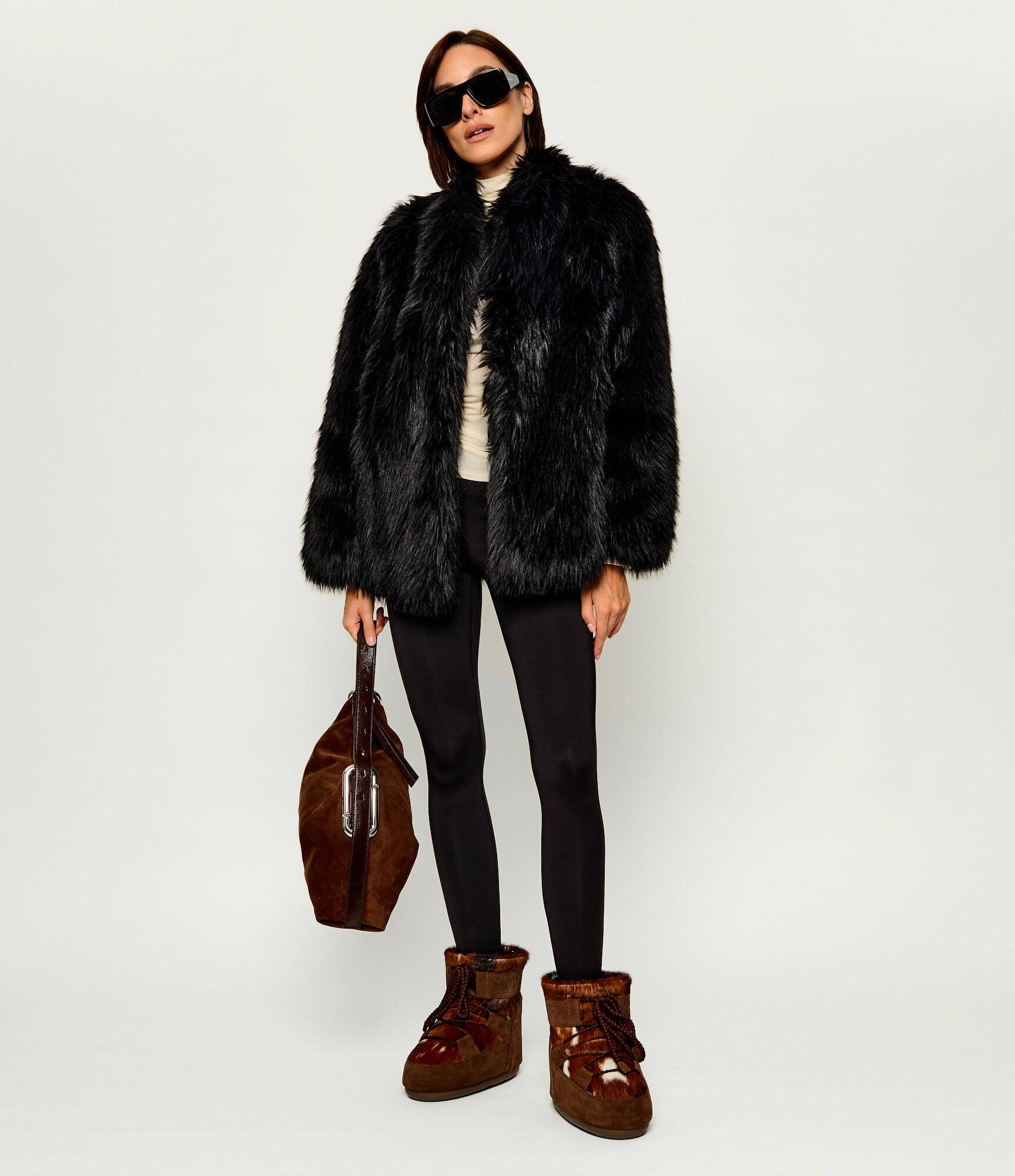 Moon Boot Bocanci MB Icon Low Archive 1985 | piele întoarsă | shearling