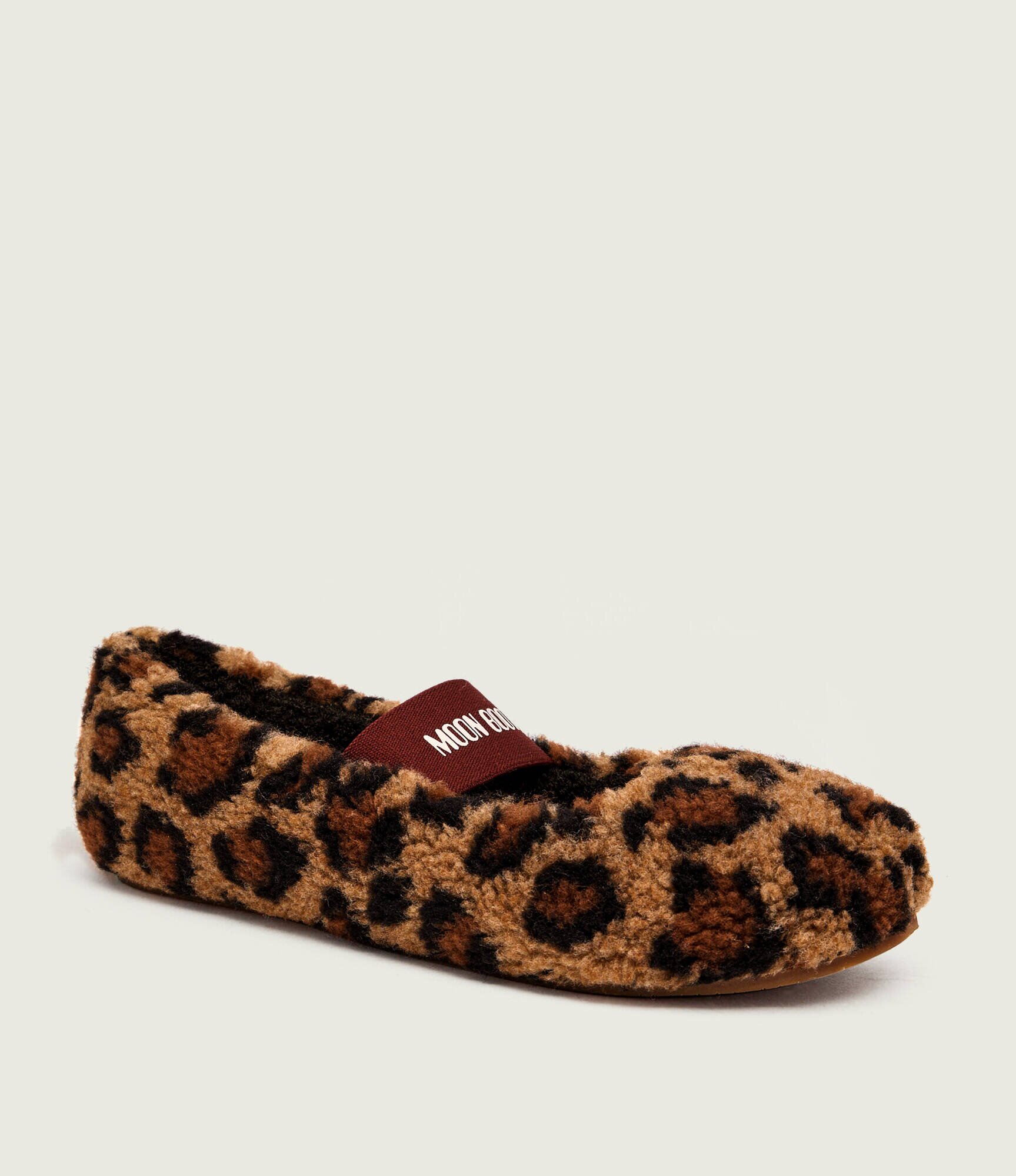 Moon Boot Căptușite balerini MB Fleece Ballerina Leopard Mary Jane cu adaos de lână
