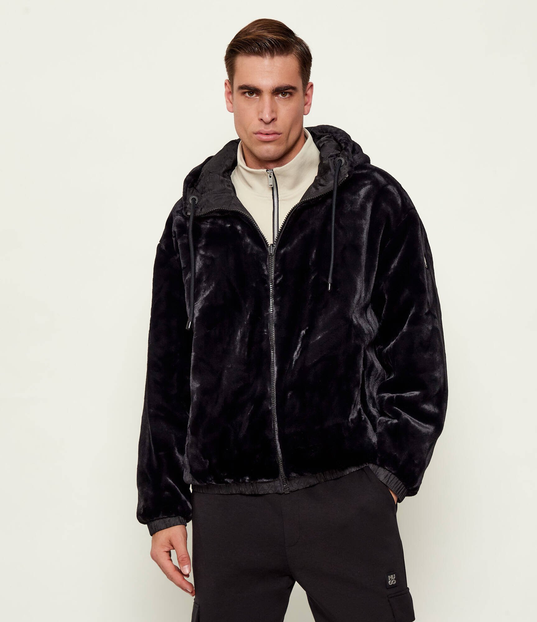 MOOSE KNUCKLES Geacă cu două fețe BORDEN MONO BUNNY | Loose fit