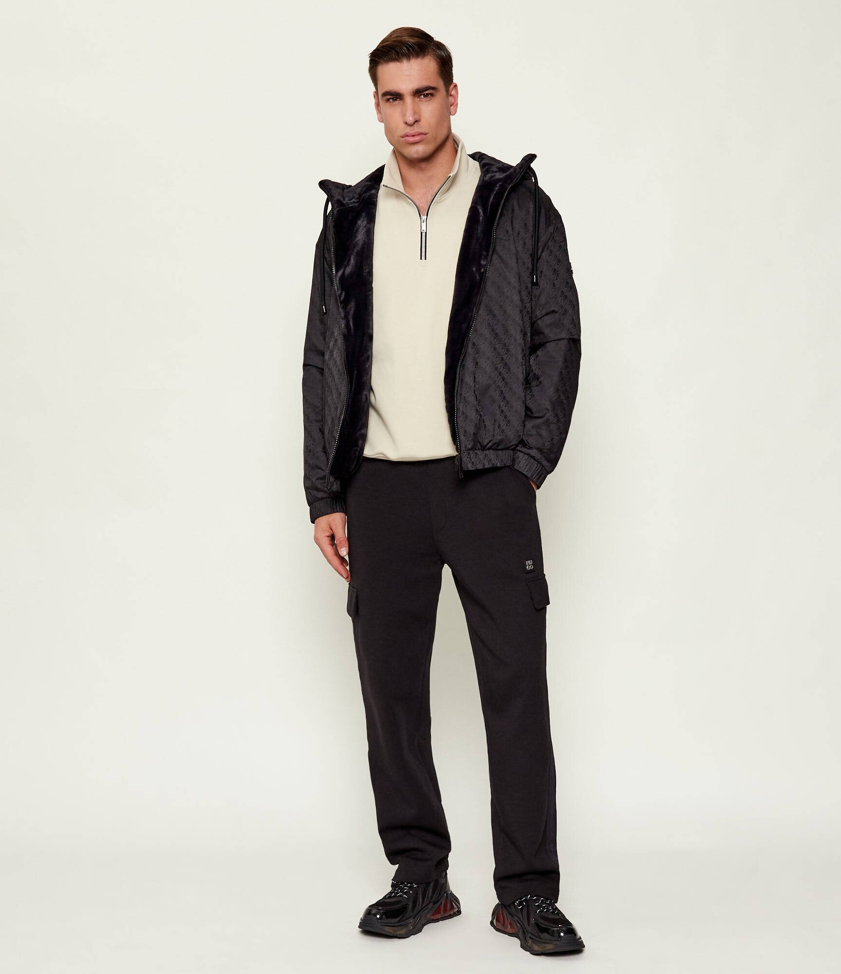 MOOSE KNUCKLES Geacă cu două fețe BORDEN MONO BUNNY | Loose fit
