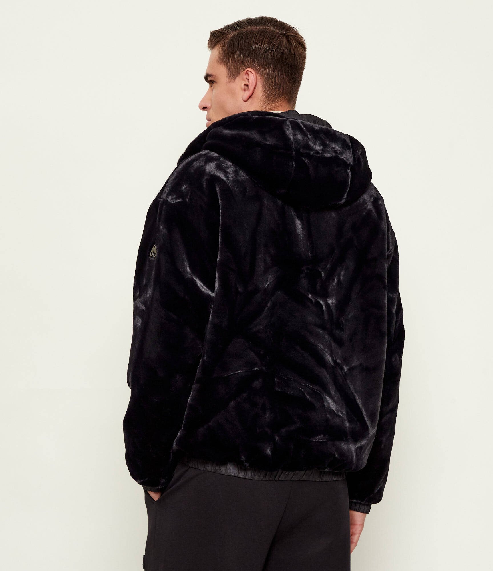 MOOSE KNUCKLES Geacă cu două fețe BORDEN MONO BUNNY | Loose fit