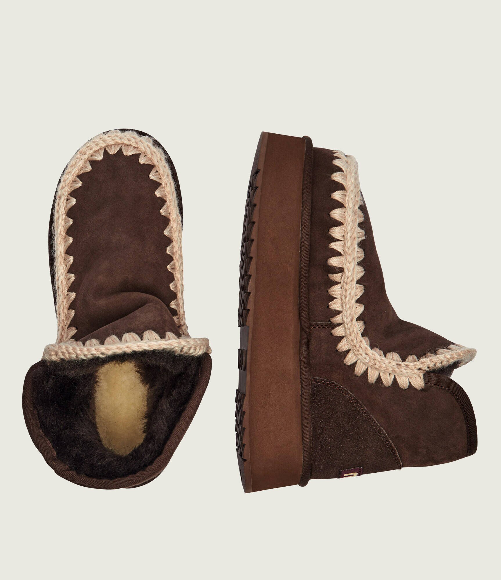 Mou Bocanci Mini Eskimo Platform | lână | piele întoarsă