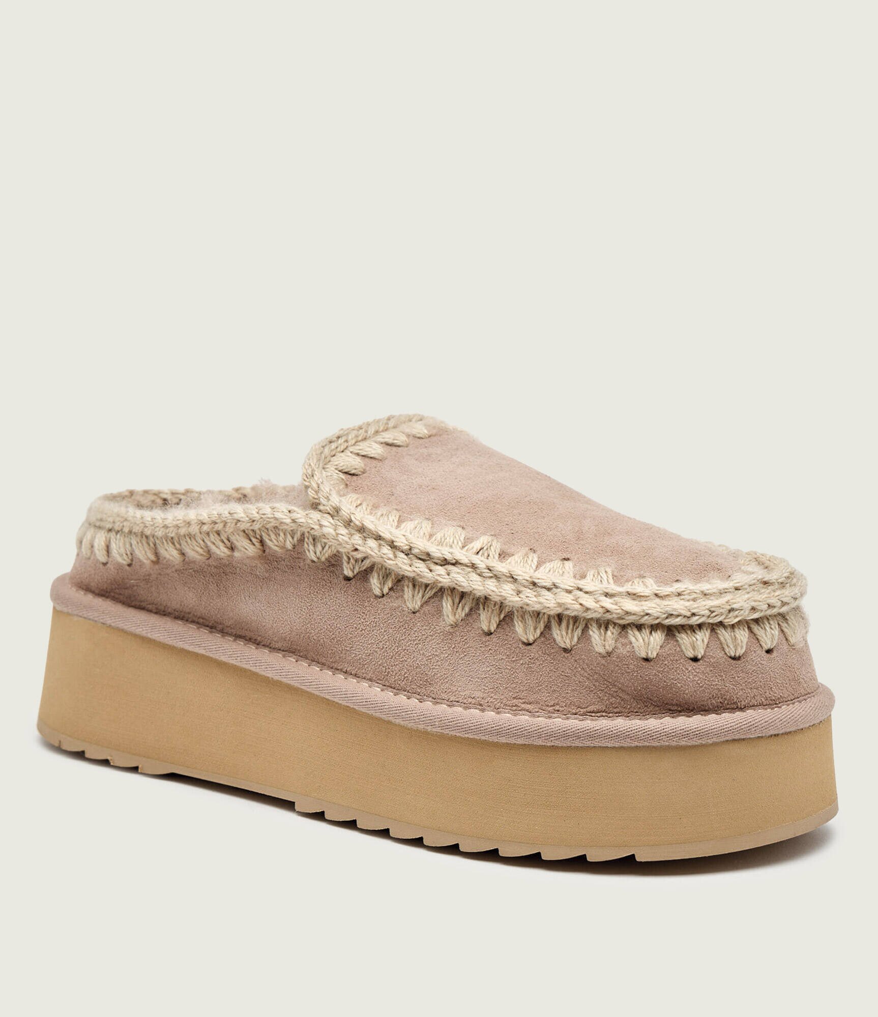 Mou Mules (încălțăminte) Clog Eskimo Platform | piele întoarsă
